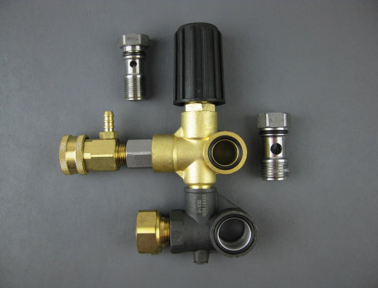 AR Annovi Reverberi AR20821 Pressure Washer Unloader Valve - Aluminum Replacement Part for High-Pressure Cleaning Systems | Perfect for Residential & Commercial Pressure Washers