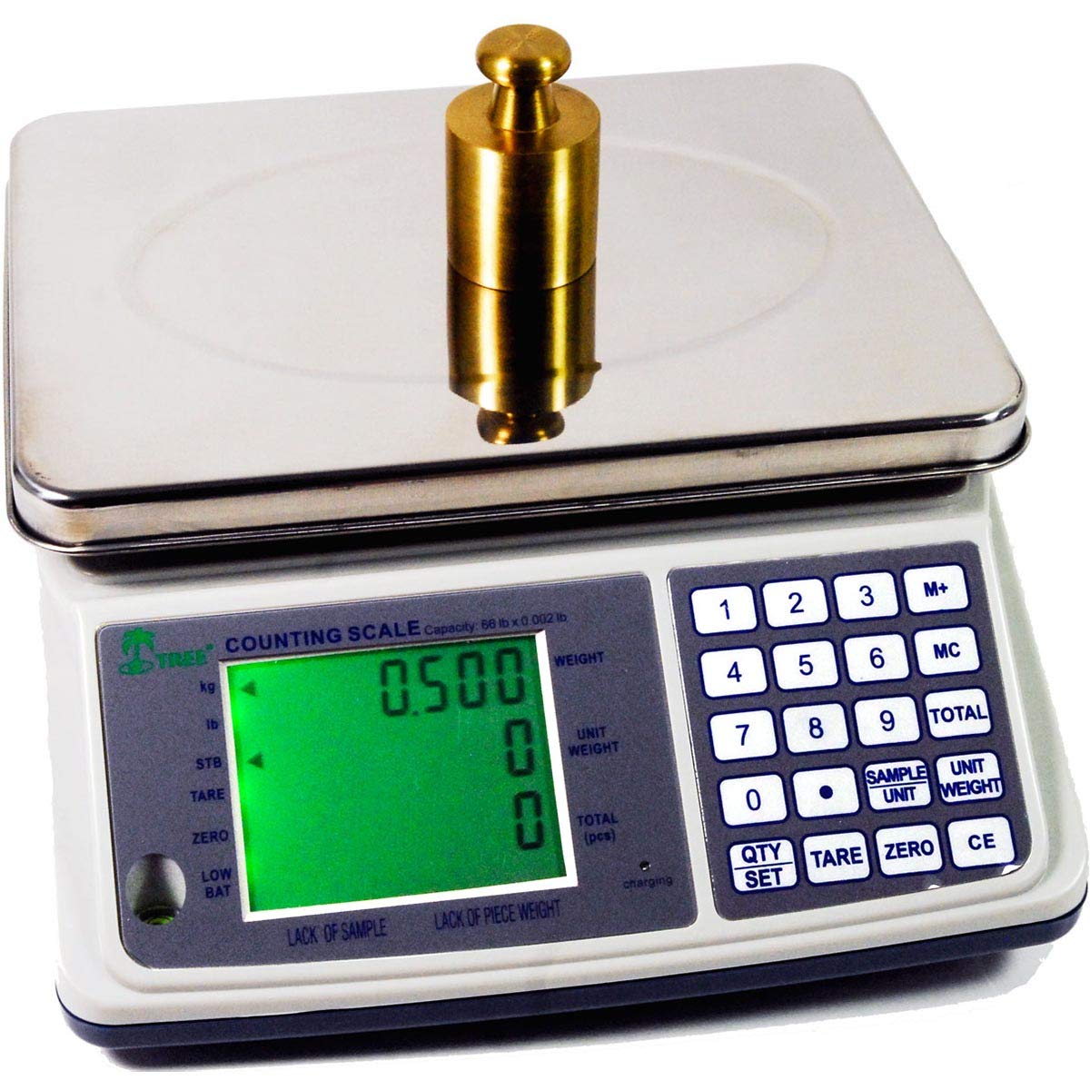 Tree LW-MCT66P Digital Postal Shipping Scale - Medium 50lb Capacity, Beige | Perfect for Home Office, E-commerce Shipping, and Small Business Package Weighing