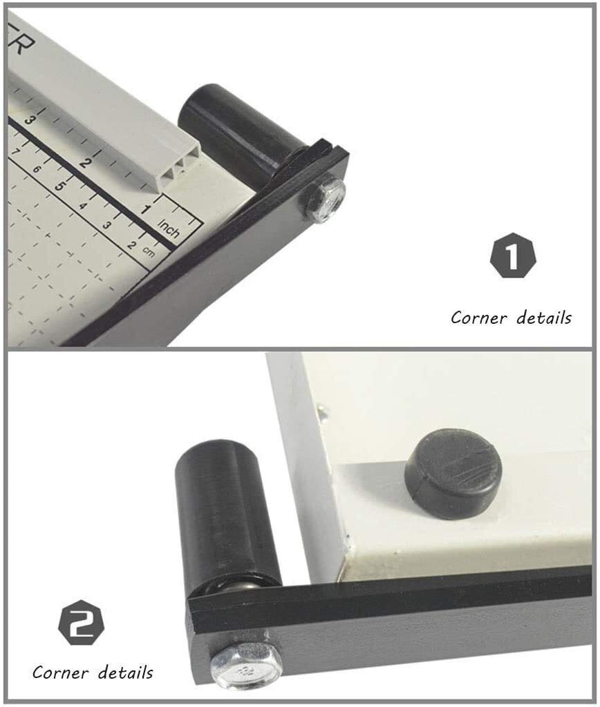 KDLK Professional A4 Paper Cutter Trimmer with Automatic Safety Guard - Heavy Duty Guillotine Paper Cutter with Metal Base (43.5x21.8x8cm) for Office, School, Crafting & Scrapbooking Projects