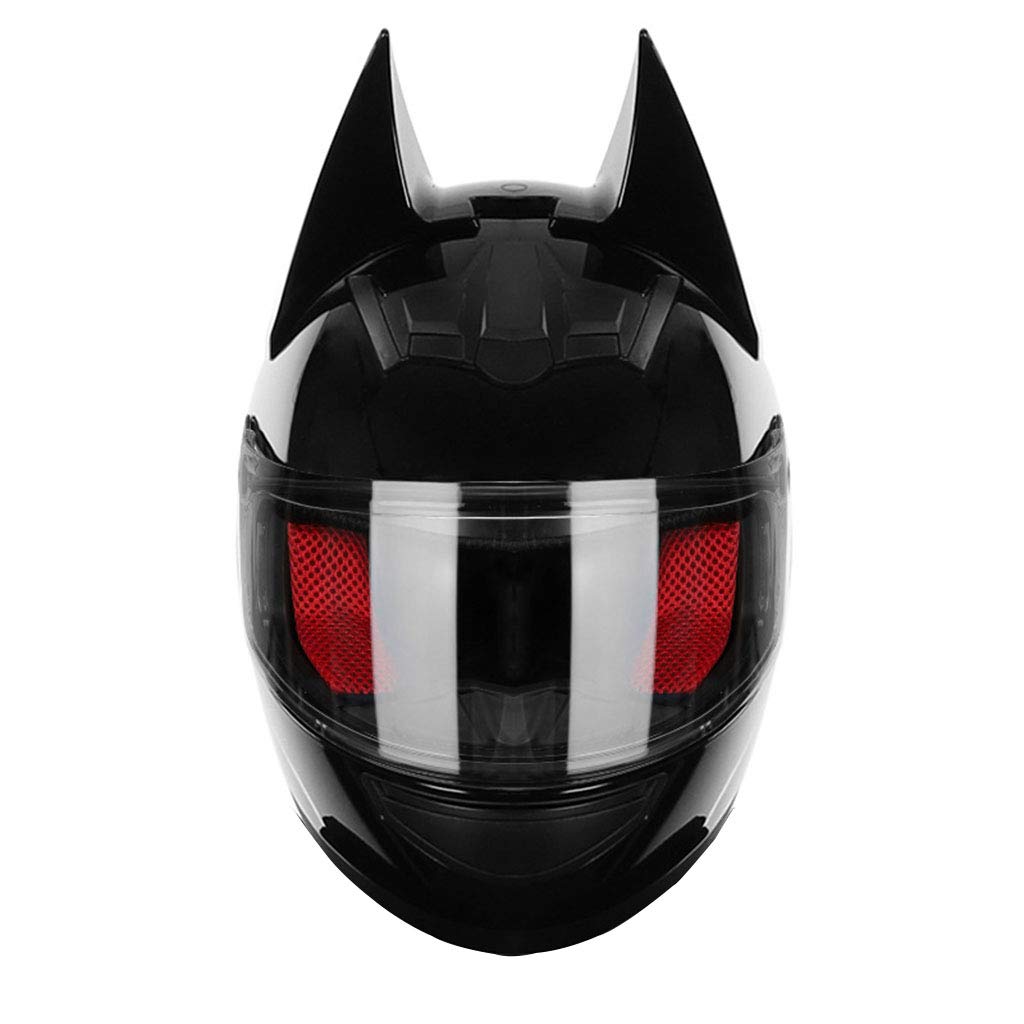 Cool Cat Ear Knight Full Face Motorcycle Helmet - DOT Certified Unisex Electric Scooter & Racing Helmet for Men & Women - Perfect for Summer Riding, Couples Matching & Urban Commuting