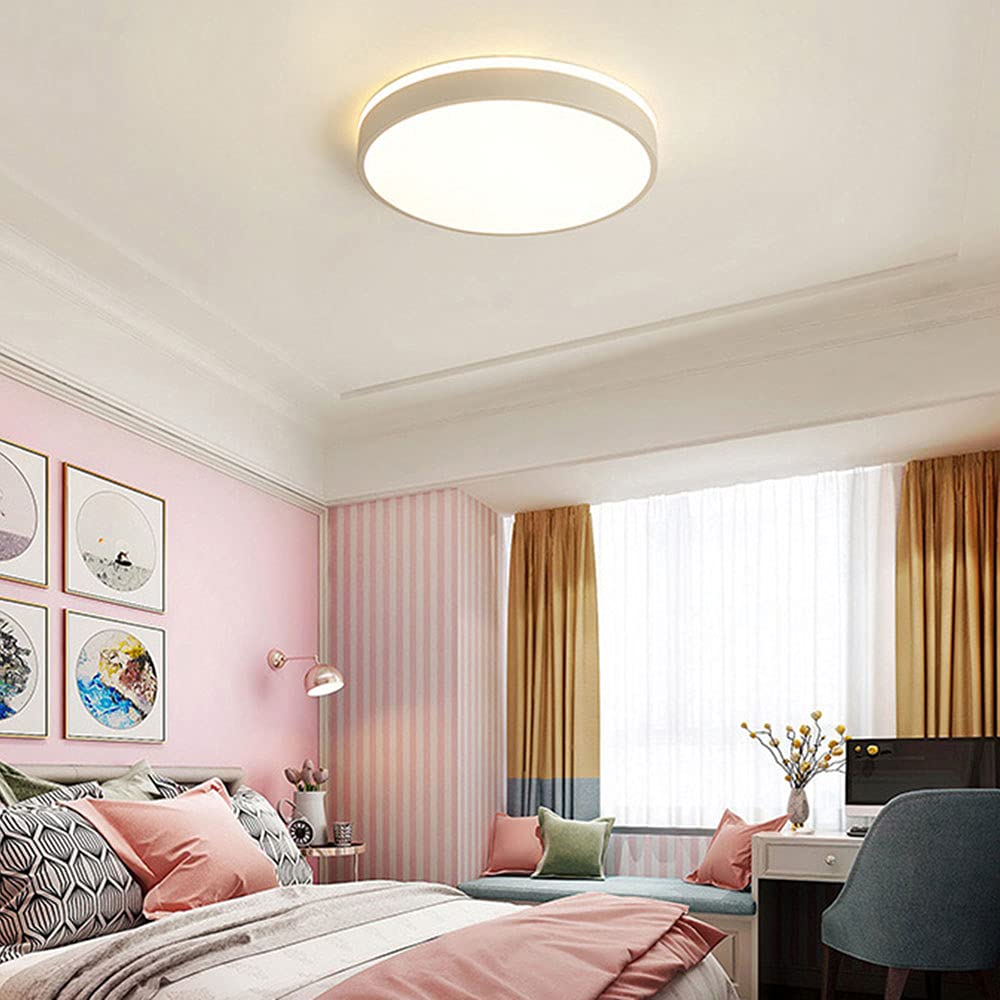 LED Ceiling Light Fixture - 3 Color Temperatures, Energy Saving, Ultra-Thin Flush Mount, Side Emitting Design - Modern Round Lighting for Living Room, Bedroom, Kitchen & Office