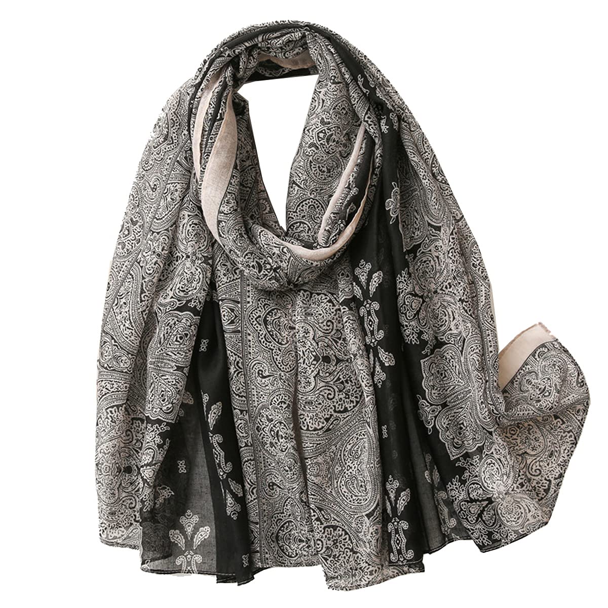 K-Elewon Women's Winter Scarf - Soft Cotton Headscarf, Fashion Shawl & Wrap for Women - Perfect for Cold Weather, Outfits & Holiday Gifts