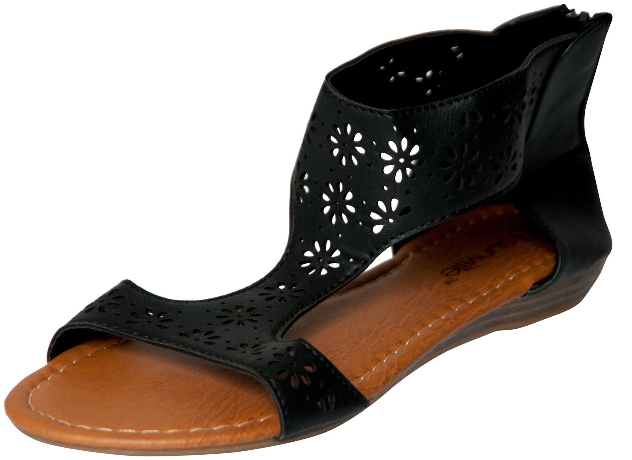 Women's Braided Low Wedge Gladiator Sandals - Comfortable Thong Sandals for Summer, Beach, and Casual Outings