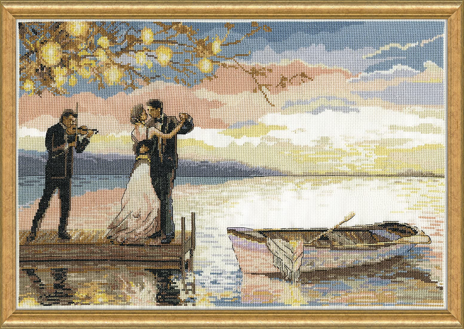Twilight Romance Counted Cross Stitch Kit - DIY Embroidery Kit for Beginners & Adults - Home Decor, Wall Art, Gift Idea for Craft Lovers
