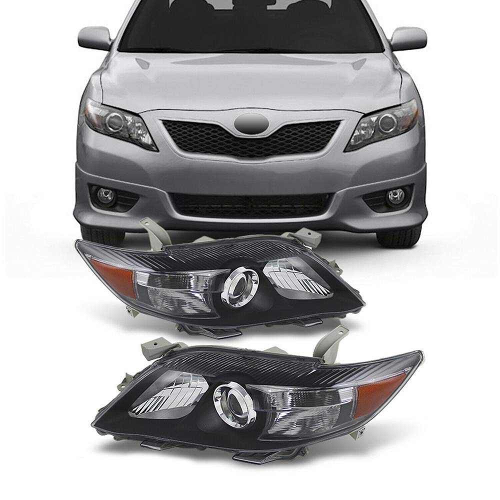 YOYODEER Sedan Black Projector Headlights Replacement Lamps Pair (Left & Right) - High Performance LED Lights for Night Driving & Enhanced Visibility
