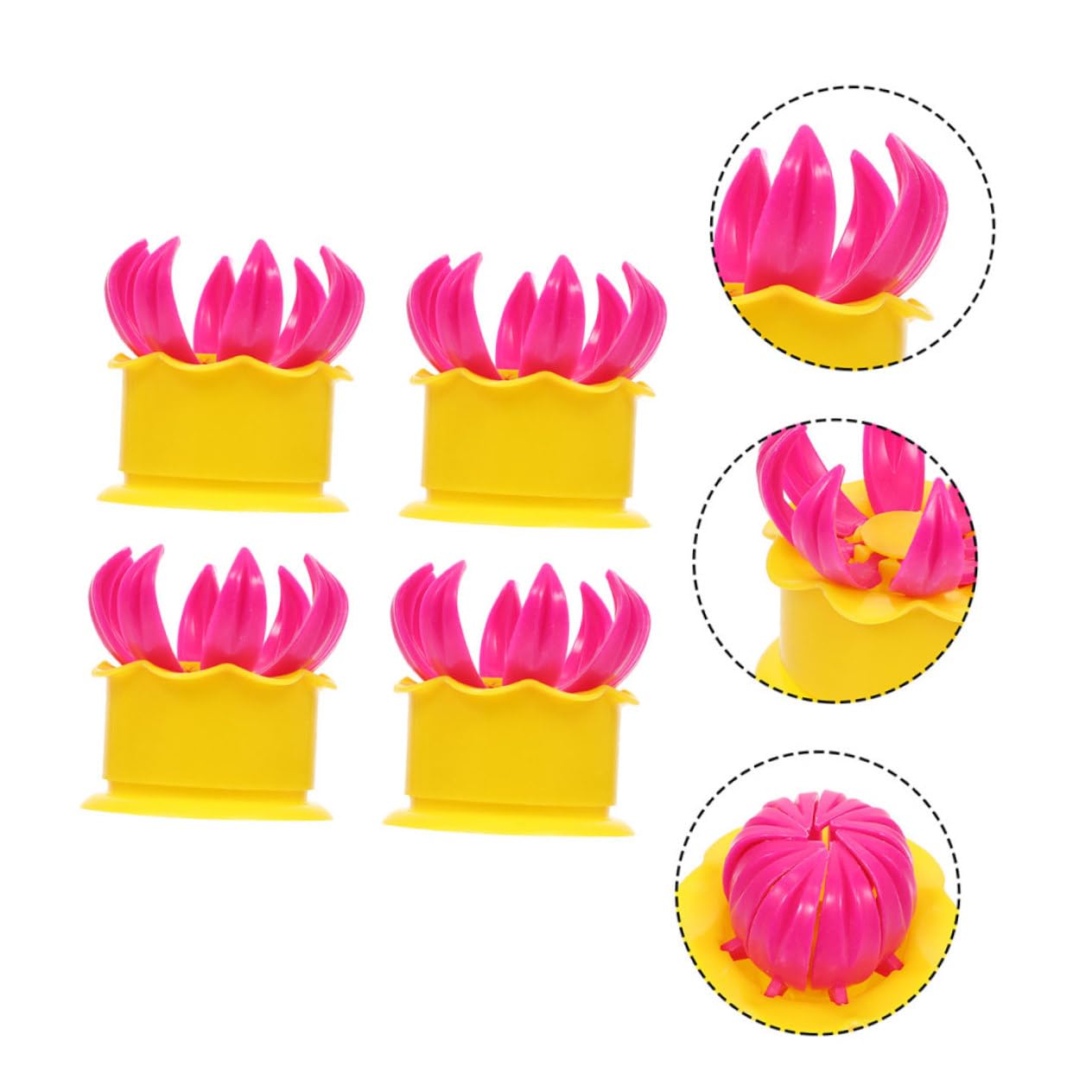 HEMOTON 4-Piece Buns Shaping Molds - Bao Maker, Momo Maker, Dumpling Molder - DIY Dim Sum & Meat Bun Making Kit - Plastic Kitchen Utensils for Asian Cooking | Perfect for Home Chefs & Dumpling Lovers
