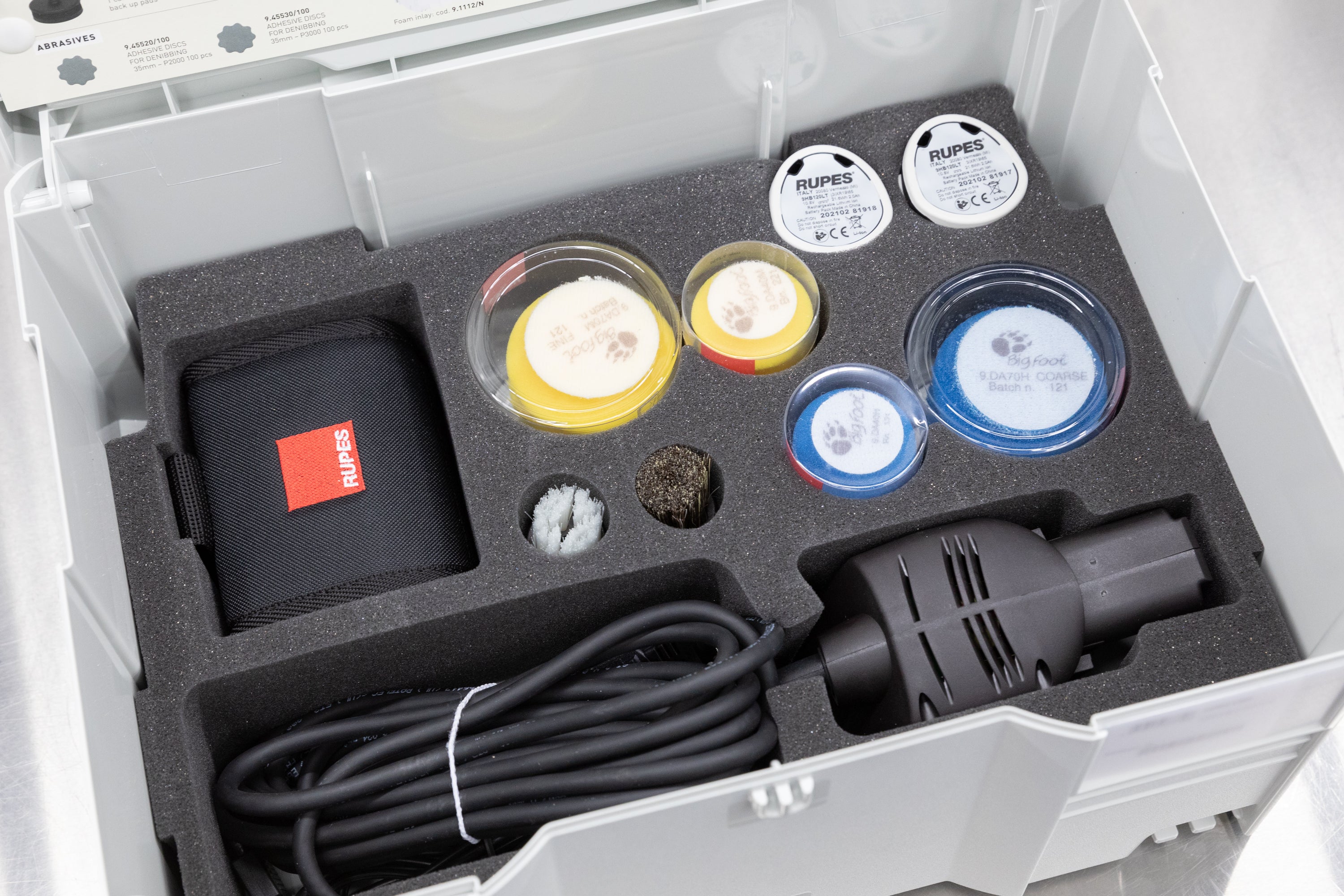 RUPES BigFoot Nano iBrid Technology Long Neck Polisher Kit (HR81ML/LUX) - Perfect for Auto Detailing, Car Polishing & Paint Correction