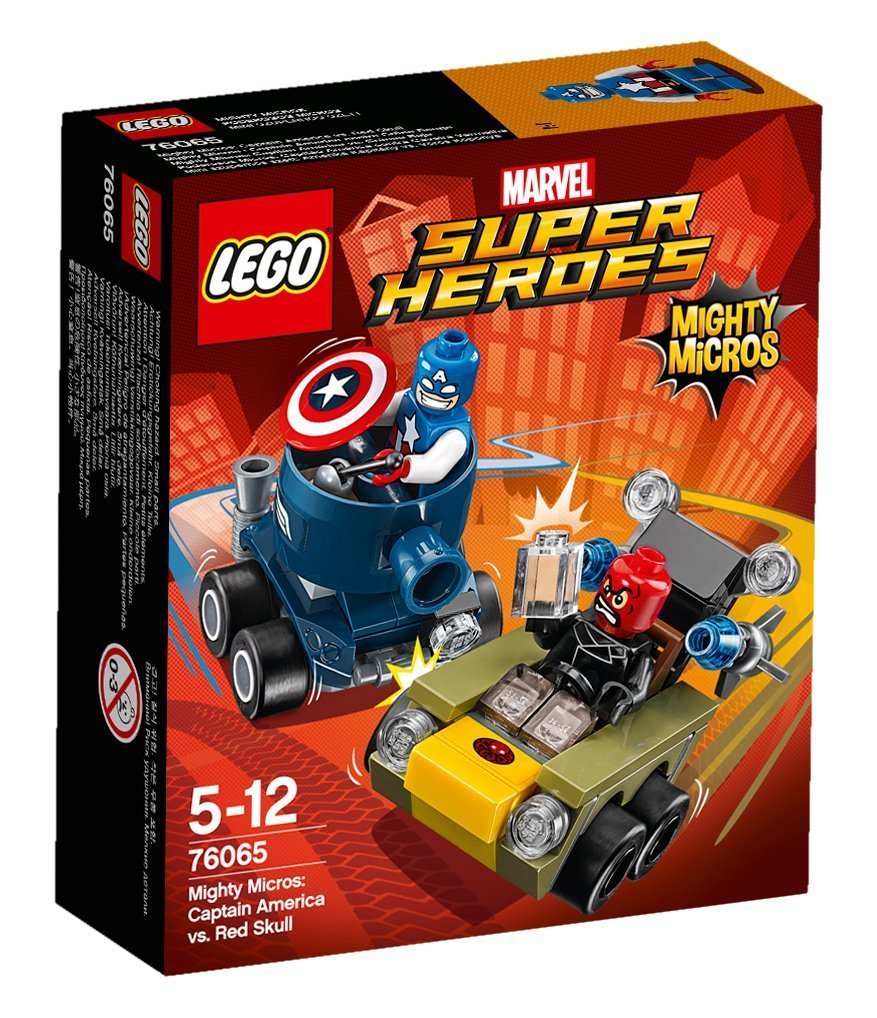 LEGO Mighty Micros Captain America vs Red Skull Superhero Building Set - Fun Action-Packed Toy for Kids & Collectors | Perfect for Playtime, Gifts & Superhero Battles