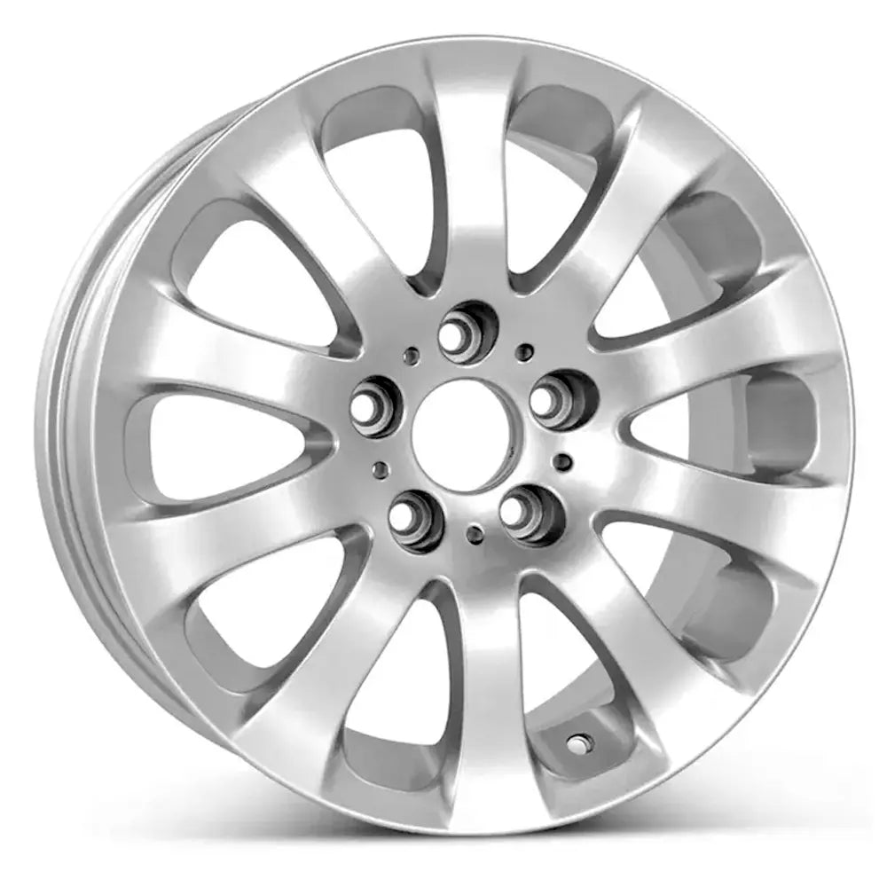 17 Inch BMW 3 Series Wheel Replacement - Silver Replica Alloy Rim 59582 for F30 328i 335i (2012-2018) | Perfect for Upgrades & Winter Tires