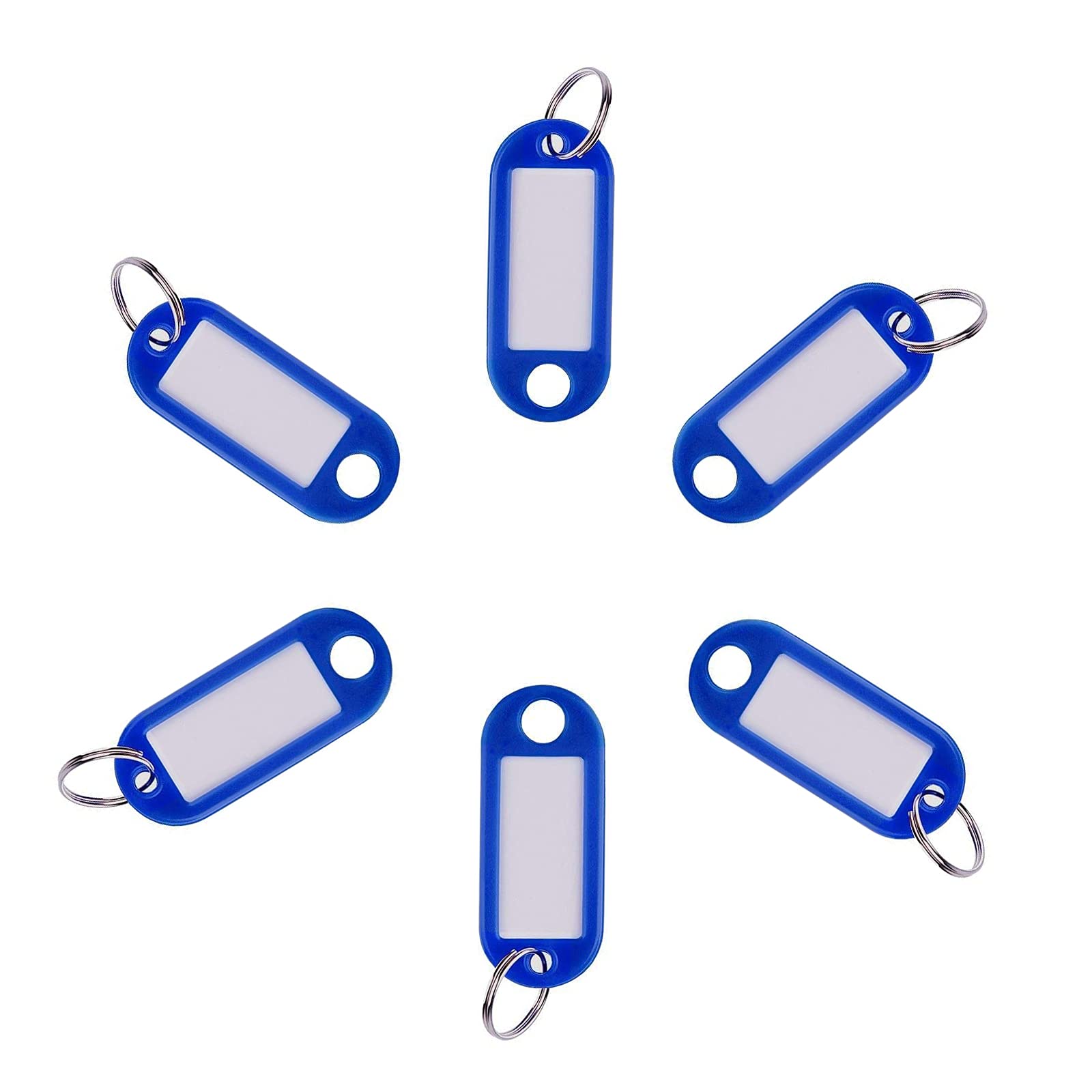25 Pcs Color-Coded Key Tags with Split Rings - Hotel Key Organizer Labels for Easy Identification