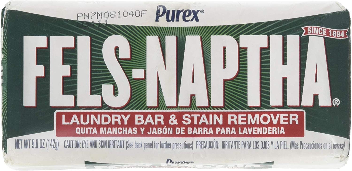 Fels Naptha Laundry Soap Bar - 3 Pack Stain Remover for Tough Stains | Pre-Treat Clothes, Remove Grease & Oil | Ideal for Laundry, Camping & Emergency Kits