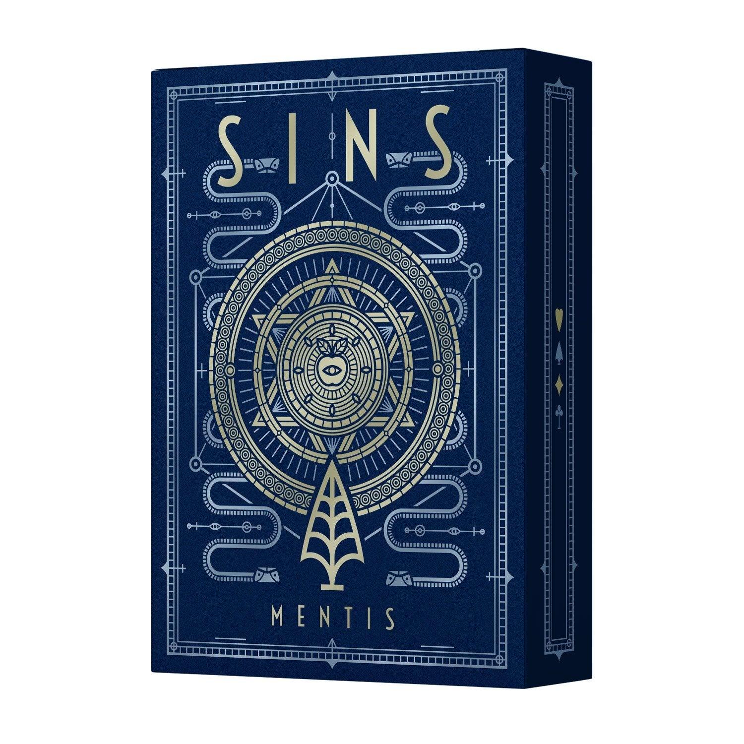 Premium SINS Blue Mentis Playing Cards - Waterproof & Durable for Poker, Magic Tricks, and Card Games - Perfect for Casino Nights, Parties, and Travel