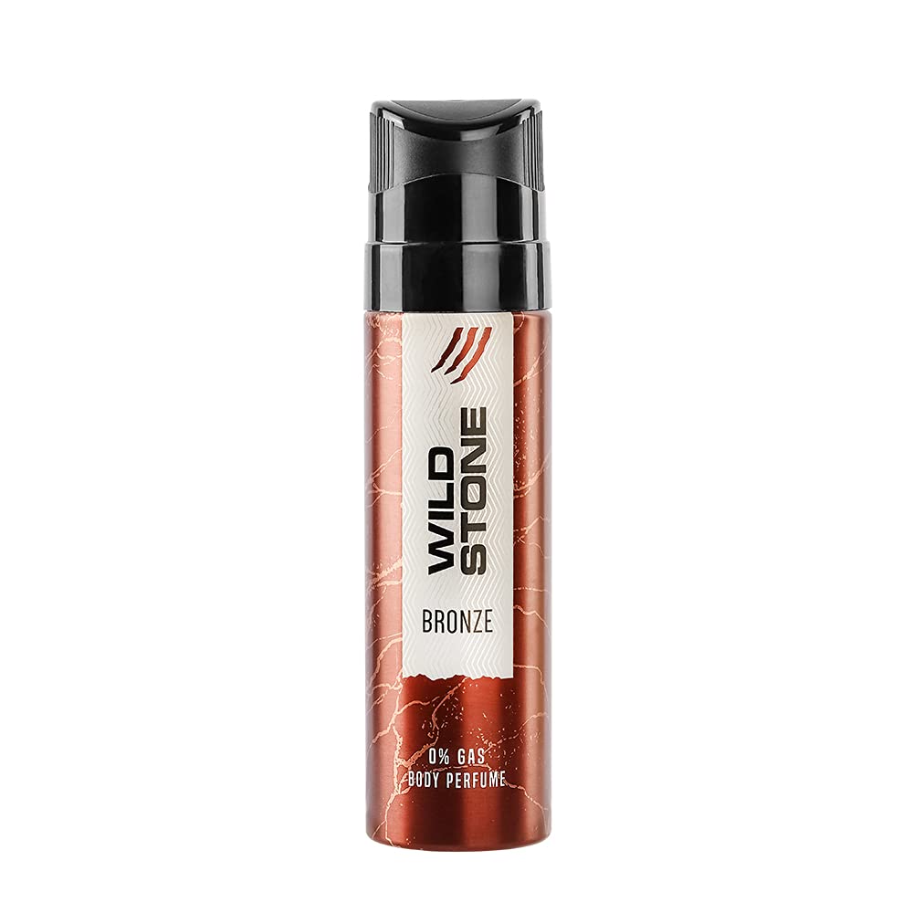 Wild Stone Bronze Perfume Body Spray for Men - 2 Pack (120ml Each) | Long-Lasting Fragrance, No Gas Deodorant | Perfect for Gym, Office & Night Out