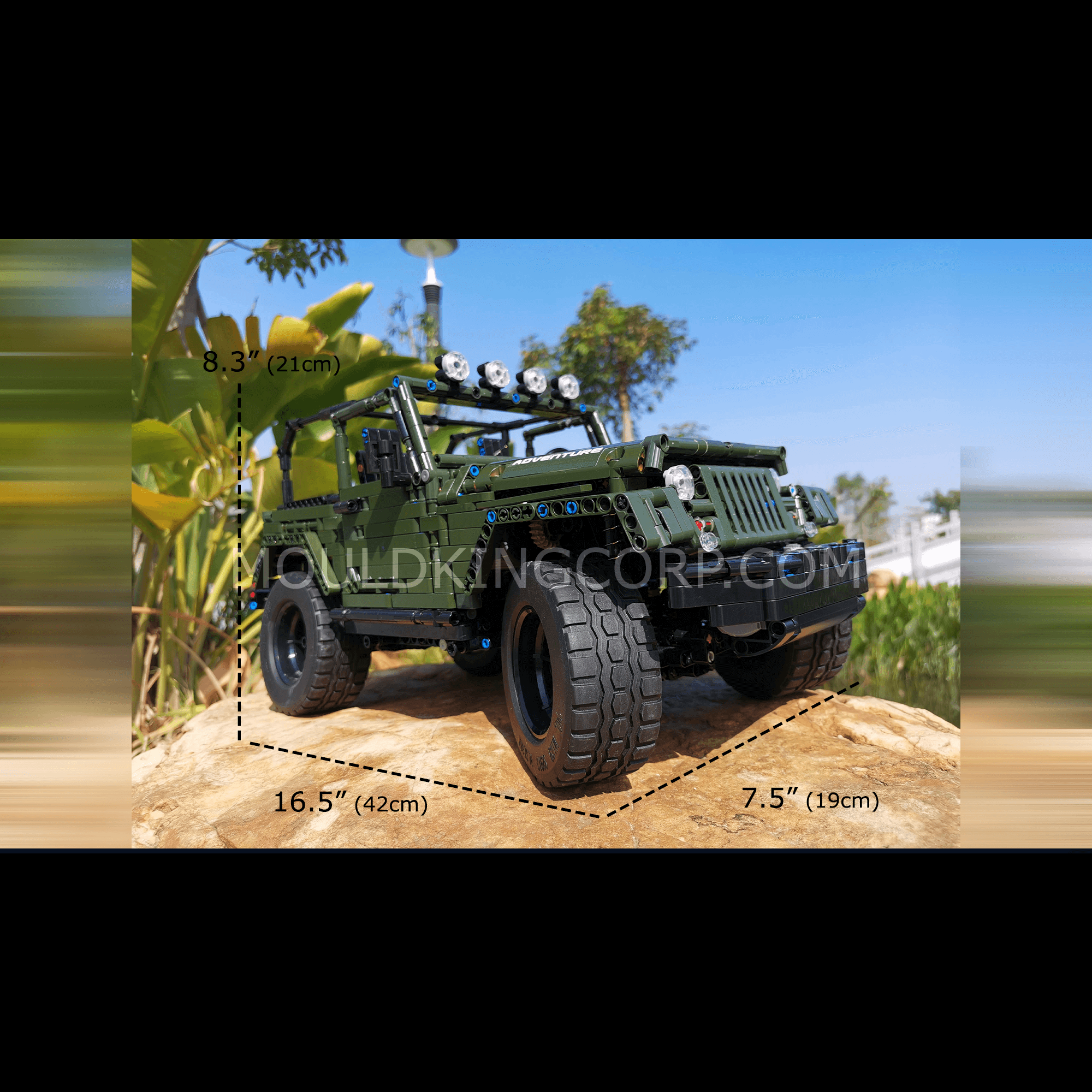 Mould King 13124 Wrangler RC Car Building Kit | 2096-Piece Remote Control Jeep Model for Adults & Teens – Perfect for STEM Learning, DIY Projects & Collectible Display
