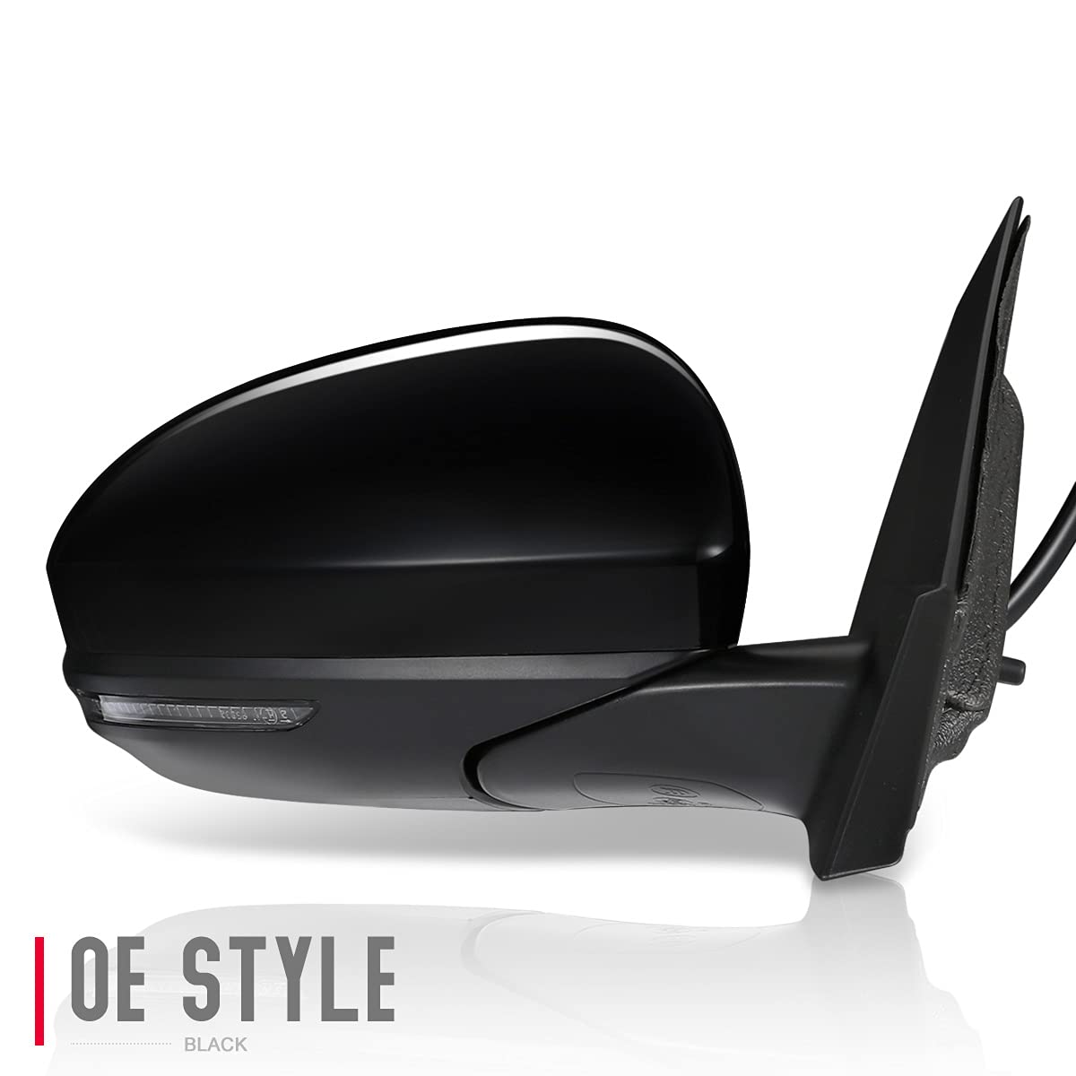 Auto Dynasty NI1321312 Manual Folding Power Adjust Heated Side Mirror with Turn Signal - Compatible with 2019-2020 Nissan Altima (Textured Black) | Perfect for Winter Driving & Enhanced Safety