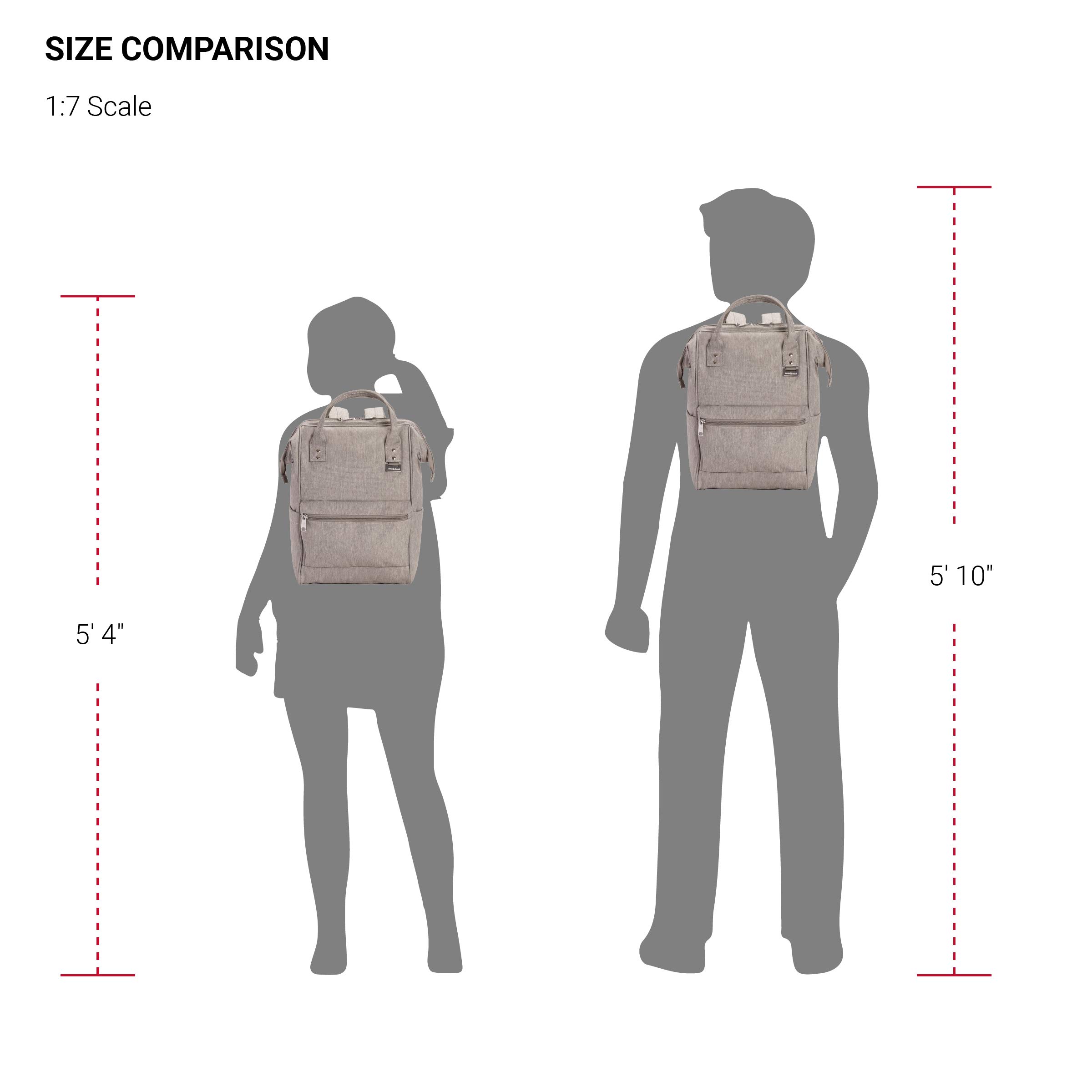 SwissGear 3576 12-Inch Laptop Backpack - Lightweight Durable Grey Computer Bag for Work, School & Travel | Perfect for Commuters, Students & Business Professionals