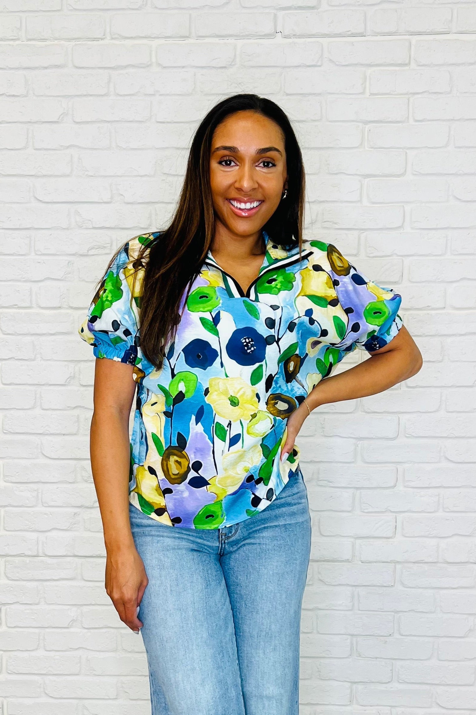 Floral Print Women's Tops - Stylish & Comfortable Blouse for Casual Wear, Spring Outfits & Summer Fashion