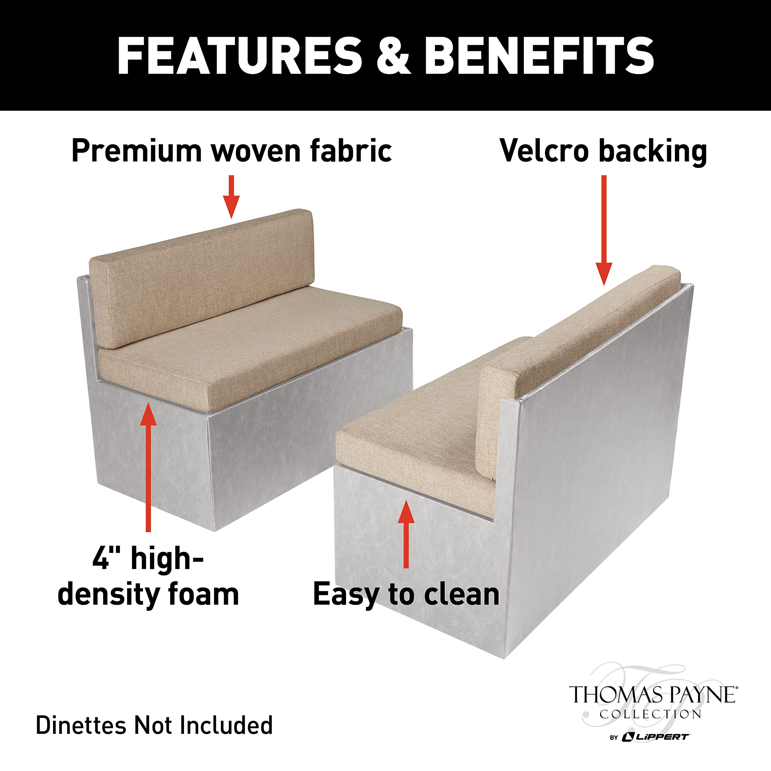 THOMAS PAYNE RV Dinette Cushions - 44
