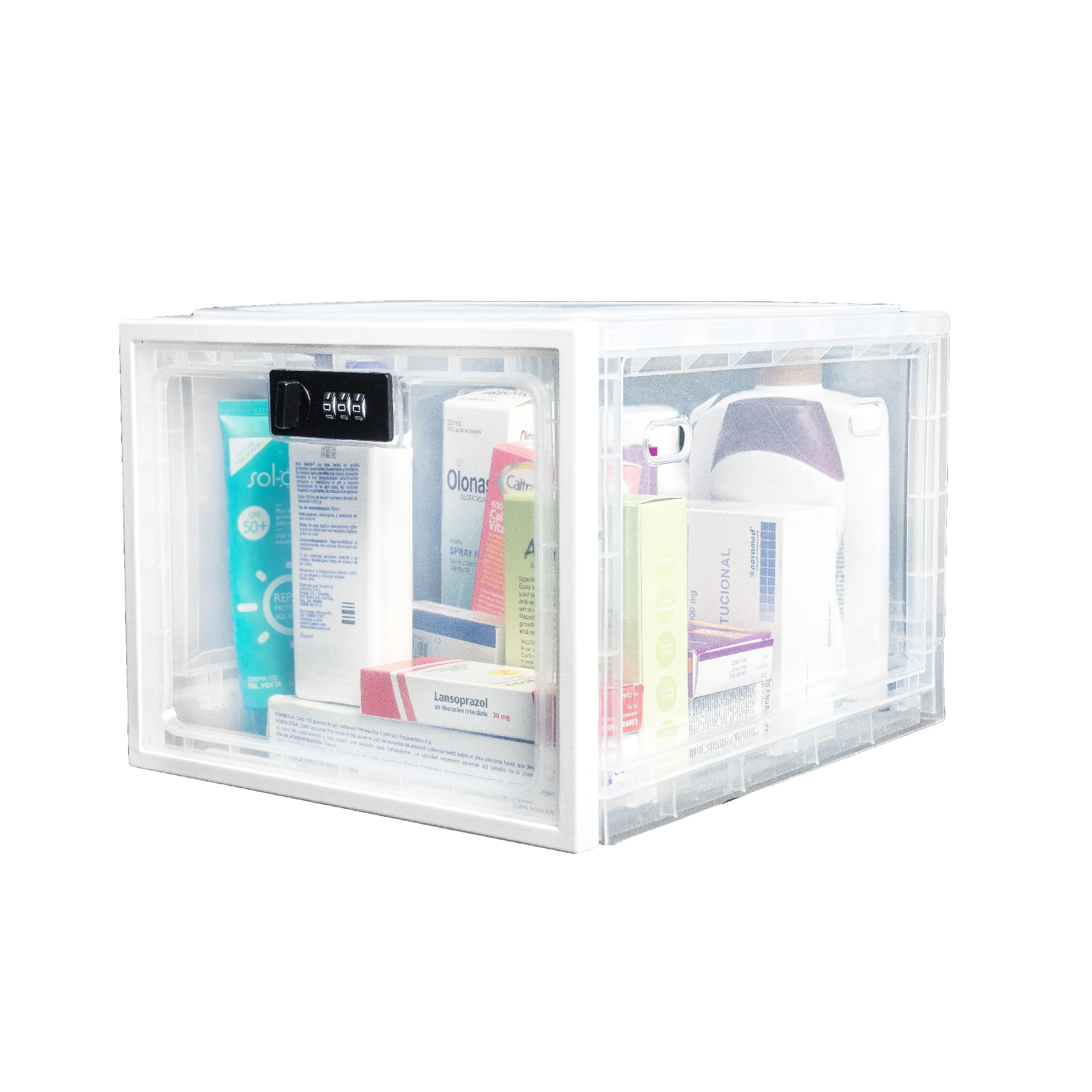 Secure Lock Box for Medication Storage - Large Refrigerator Safe Lockable Container for Kitchen Food, Phone & iPad Tablet Lock Box - Ideal for Home, Office & Child Safety (Kids Proof Storage Solution)