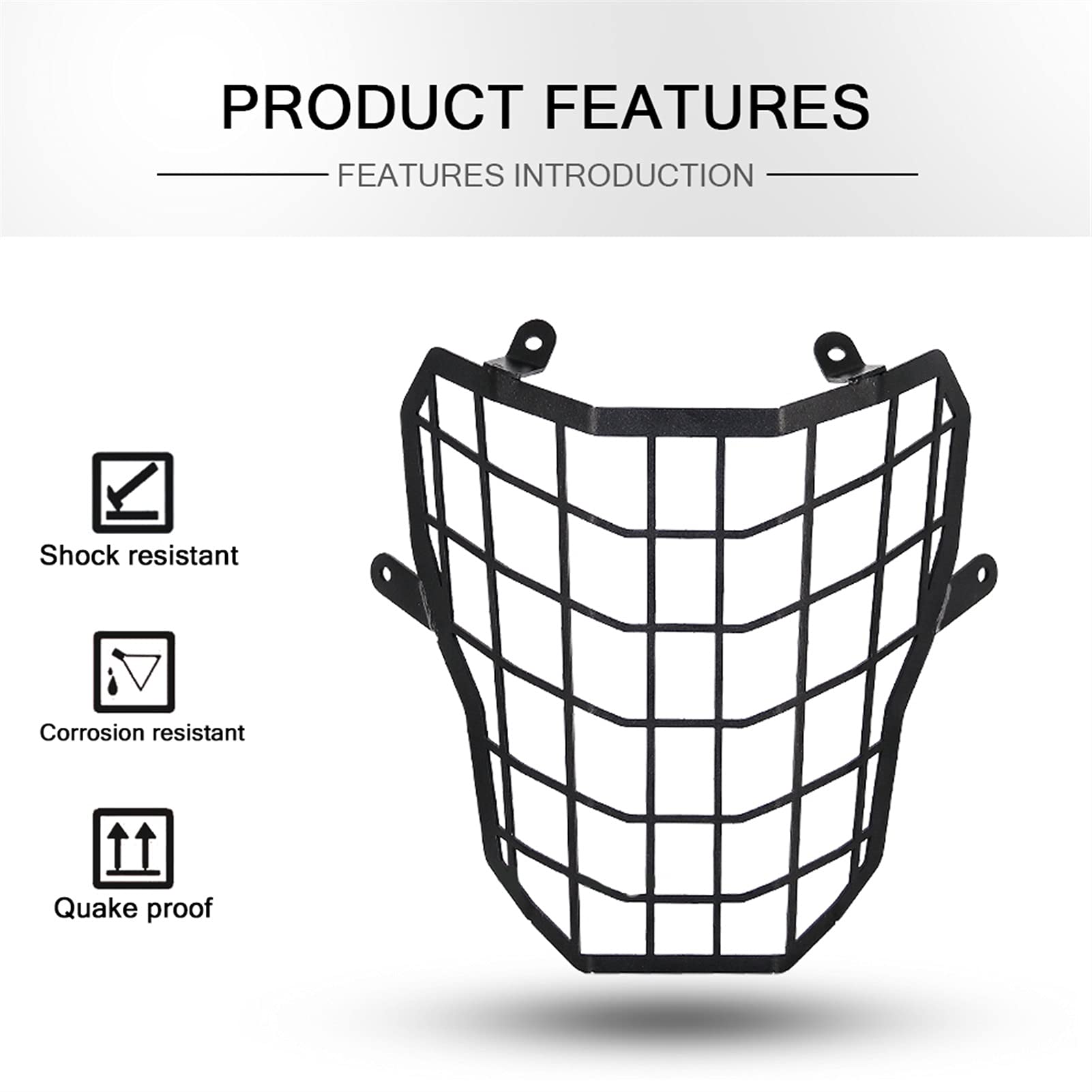 Yamaha XT660Z Tenere Motorcycle Headlight Protector Grille Guard Cover (2007-2017) - Durable ABS Plastic Protection for Off-Road & Adventure Riding