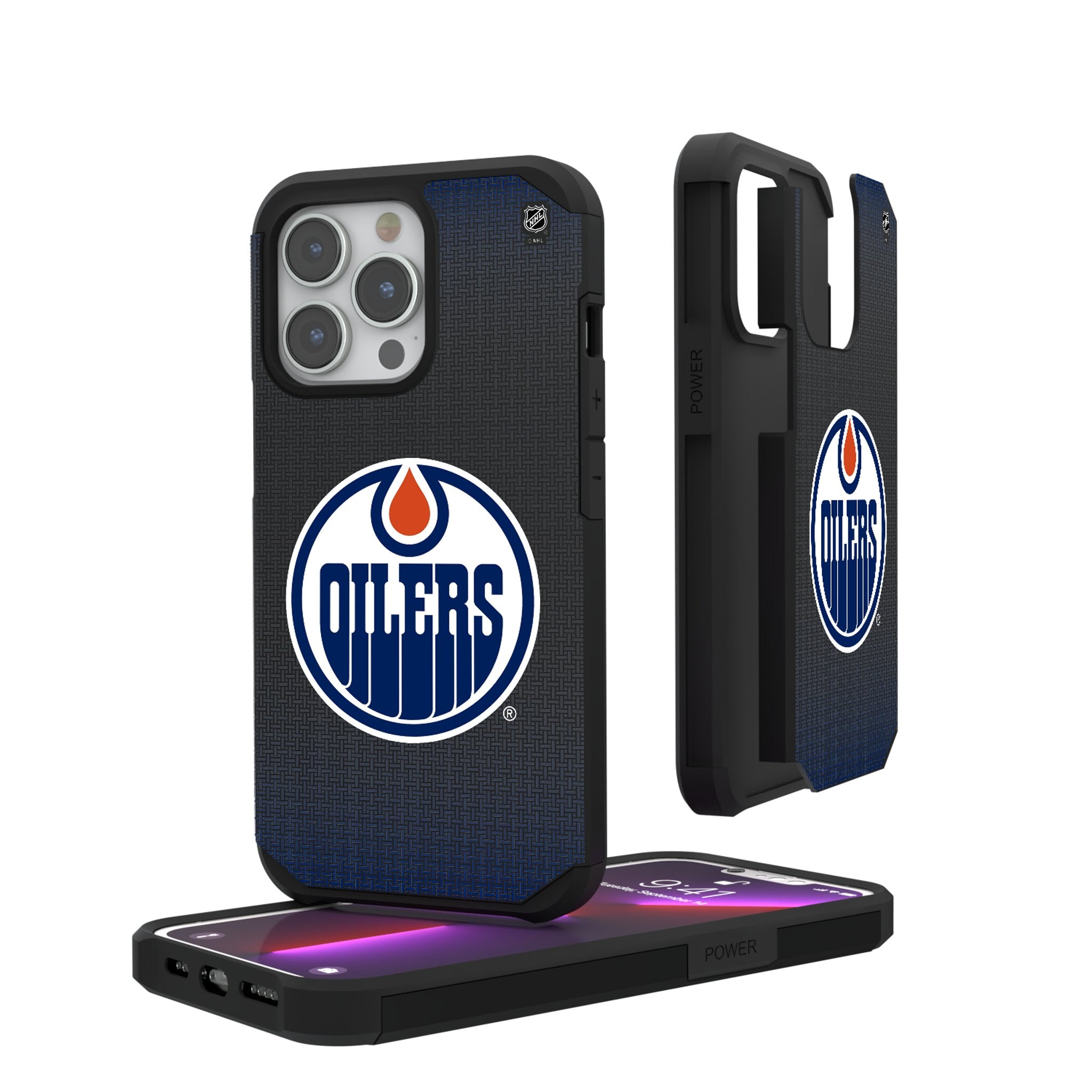 Edmonton Oilers Durable Linen Phone Case for iPhone & Samsung - Perfect for Hockey Fans & Game Day Protection