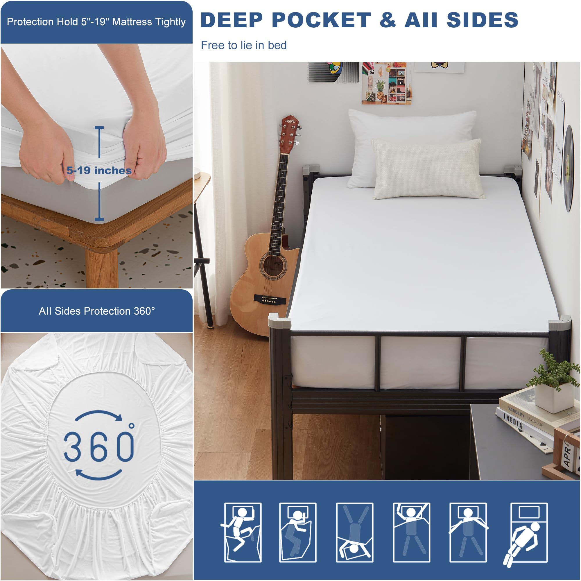 GRT Twin XL Waterproof Mattress Protector - 80