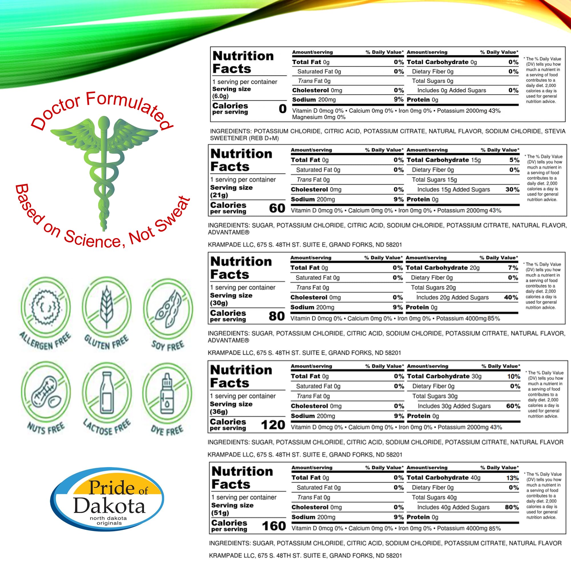 Electrolytes Powder with 2000mg Potassium (K+) - 2X More Than Coconut Water | Muscle Cramp Relief & Hydration Supplement | Portable Powder Packets for Athletes, Workouts & Outdoor Activities