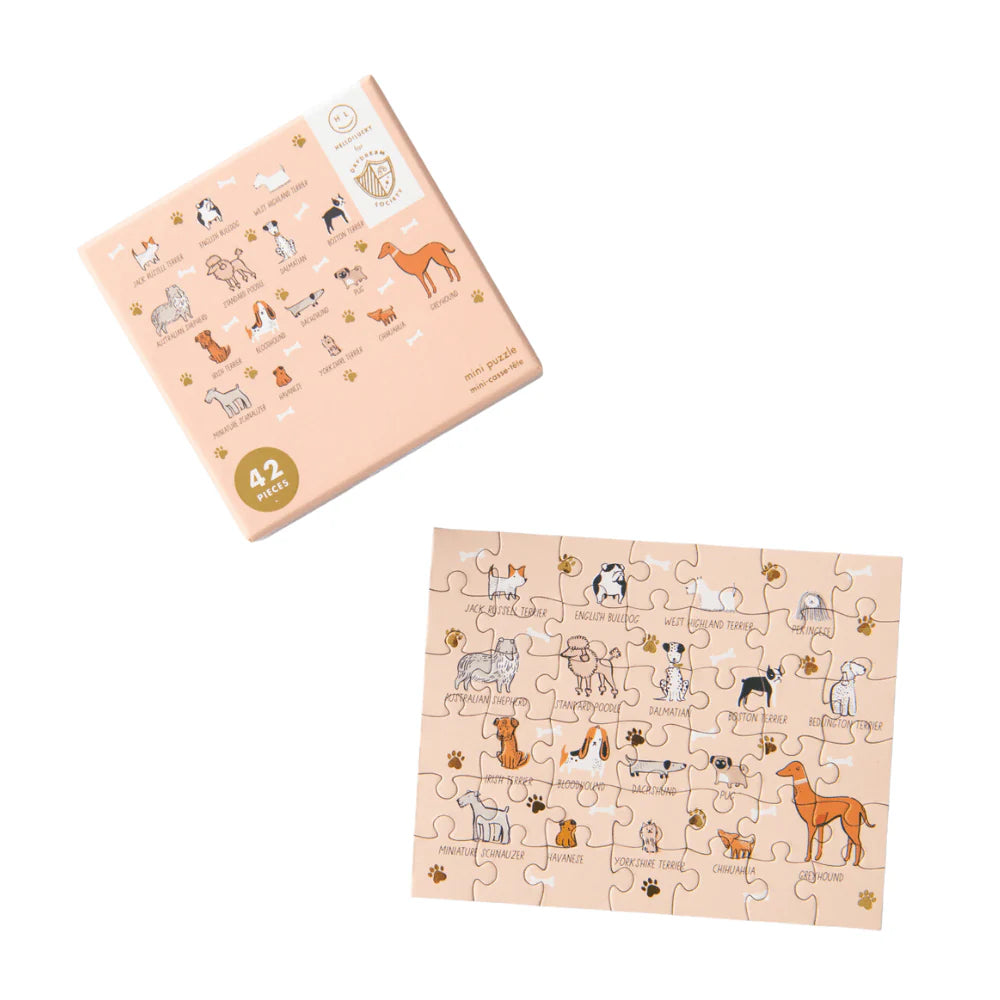 Bow Wow Breeds Mini Puzzle - Fun Dog Breed Jigsaw Puzzle for Kids & Adults - Perfect for Family Game Night, Classroom Activities & Pet Lover Gifts