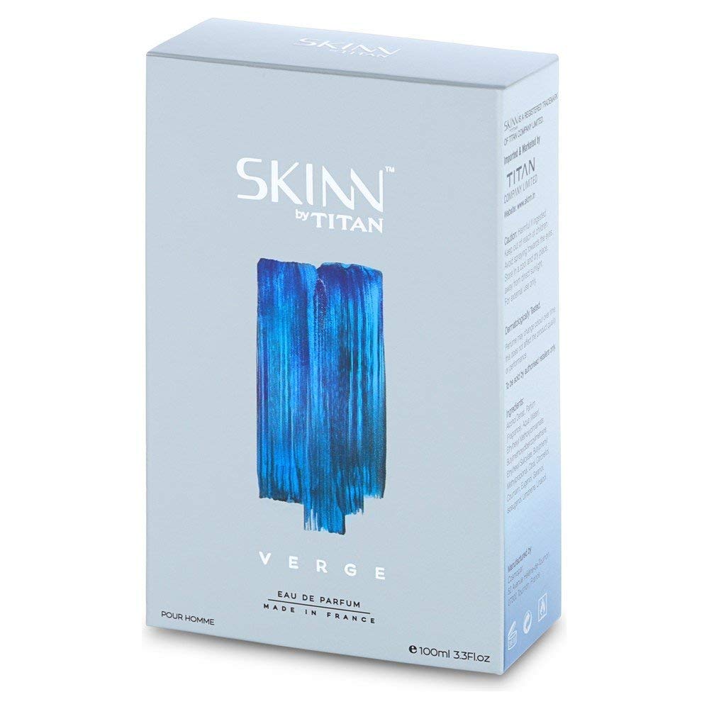 Sk'innByTitan Verge Long Lasting Eau De Parfum for Men - 100ml (3.38 FL Oz) | Premium Luxury Cologne | Day & Night Fragrance | Perfect for Work, Date & Special Occasions
