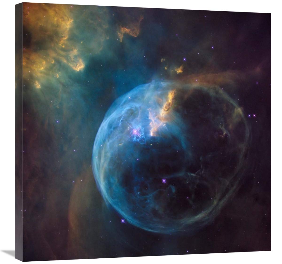 30 x 30 Inch Bubble Nebula NGC 7635 Space Art Print - NASA Astronomy Wall Decor - Perfect for Home, Office & Classroom Space Theme Decorations