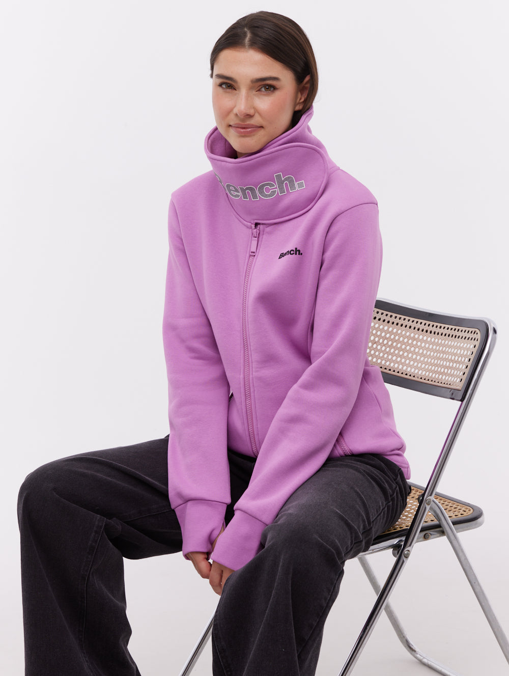 Haylo Wrap Neck Zip Up Sweatshirt for Women - Cozy Fleece Pullover with Stylish High Collar - Perfect for Casual Outfits, Workouts, and Outdoor Activities