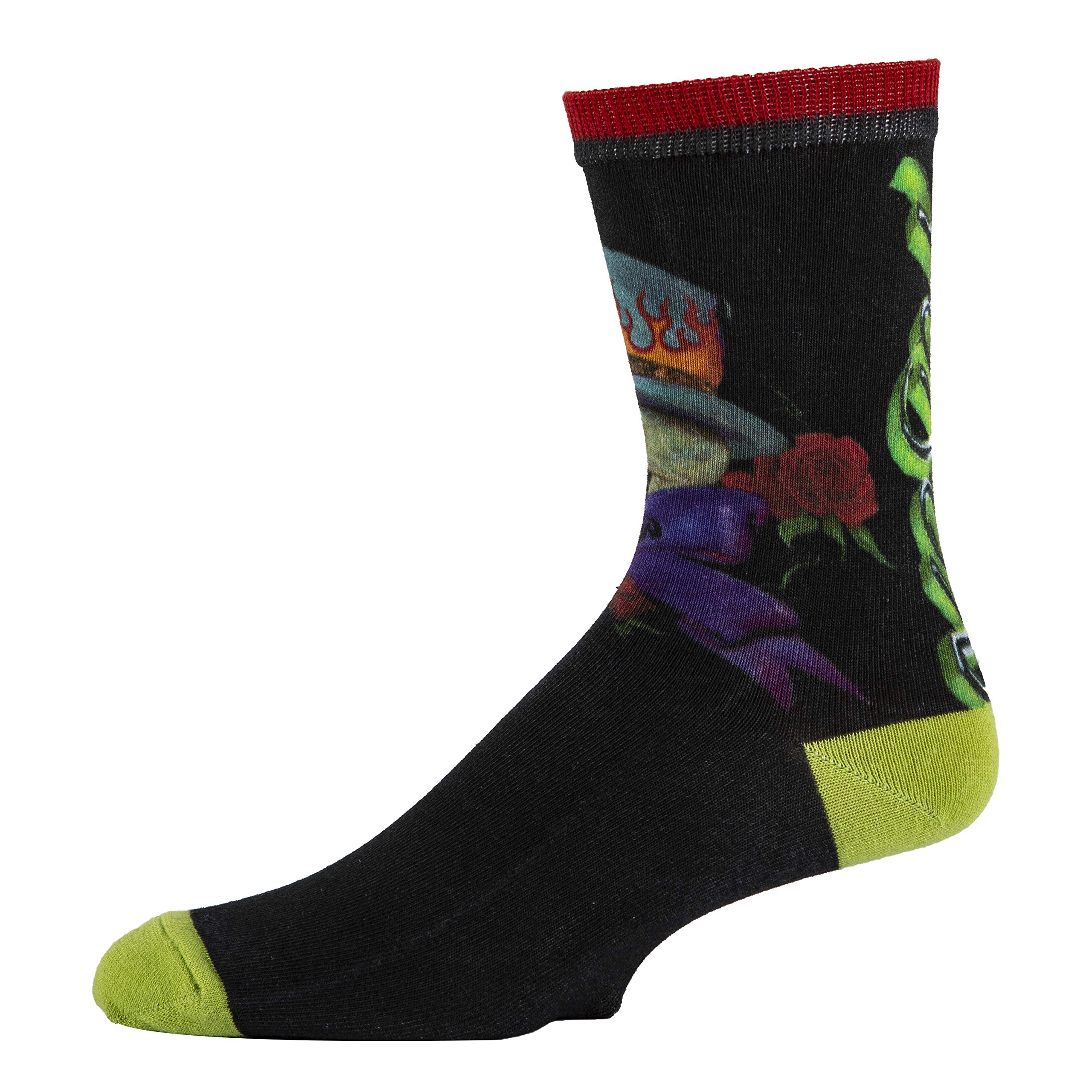 ooohyeah Men's Novelty Crew Socks - Music Lover & Band Themed Fun Socks - Funny Crazy Cool Socks for Gifts, Concerts & Casual Wear