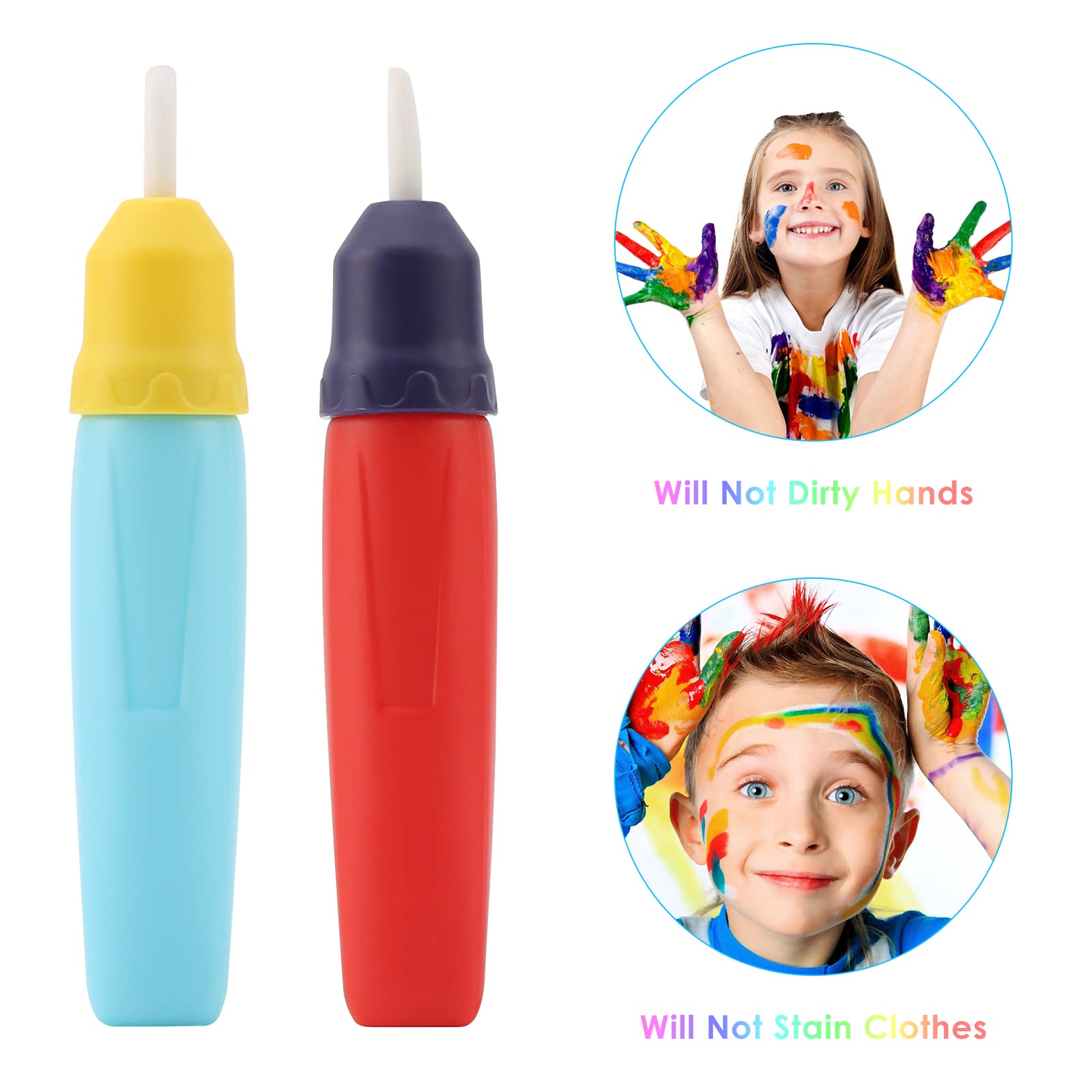 Rehomy 8-Pack Magic Water Pen Refills for Doodle Mats - Reusable Water Drawing Markers for Kids (Red & Blue) - Perfect for Mess-Free Painting, Travel Toys & Early Learning Activities