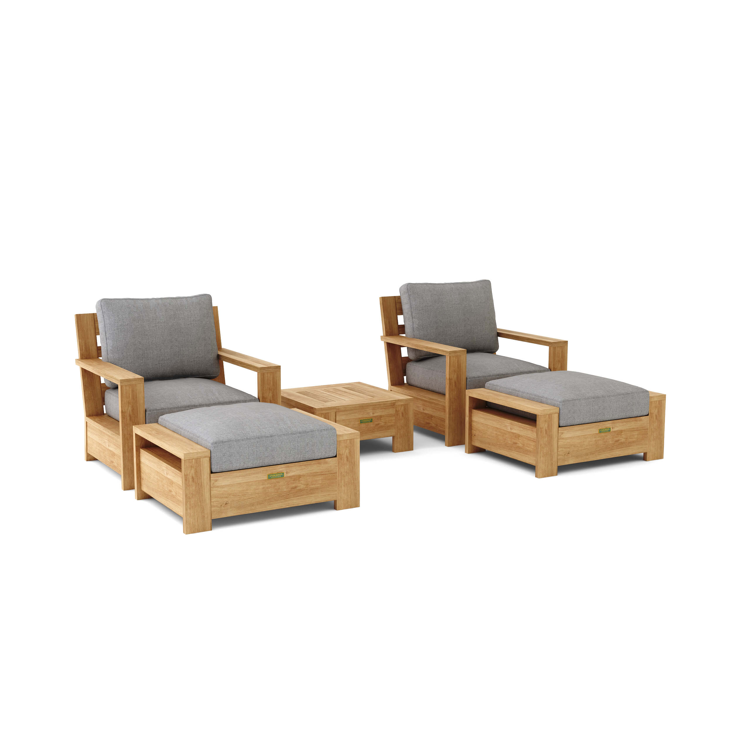 5-Piece Madera Deep Seating Outdoor Patio Furniture Set - Durable Wicker Sofa Sectional with Cushions for Backyard, Poolside & Garden Relaxation
