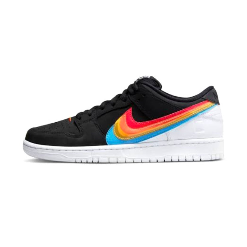 Nike SB Dunk Low Pro Polaroid Black Multi University Red Sneakers - Men's Skateboarding Shoes for Streetwear & Casual Style | Perfect for Skating, Urban Fashion & Everyday Wear
