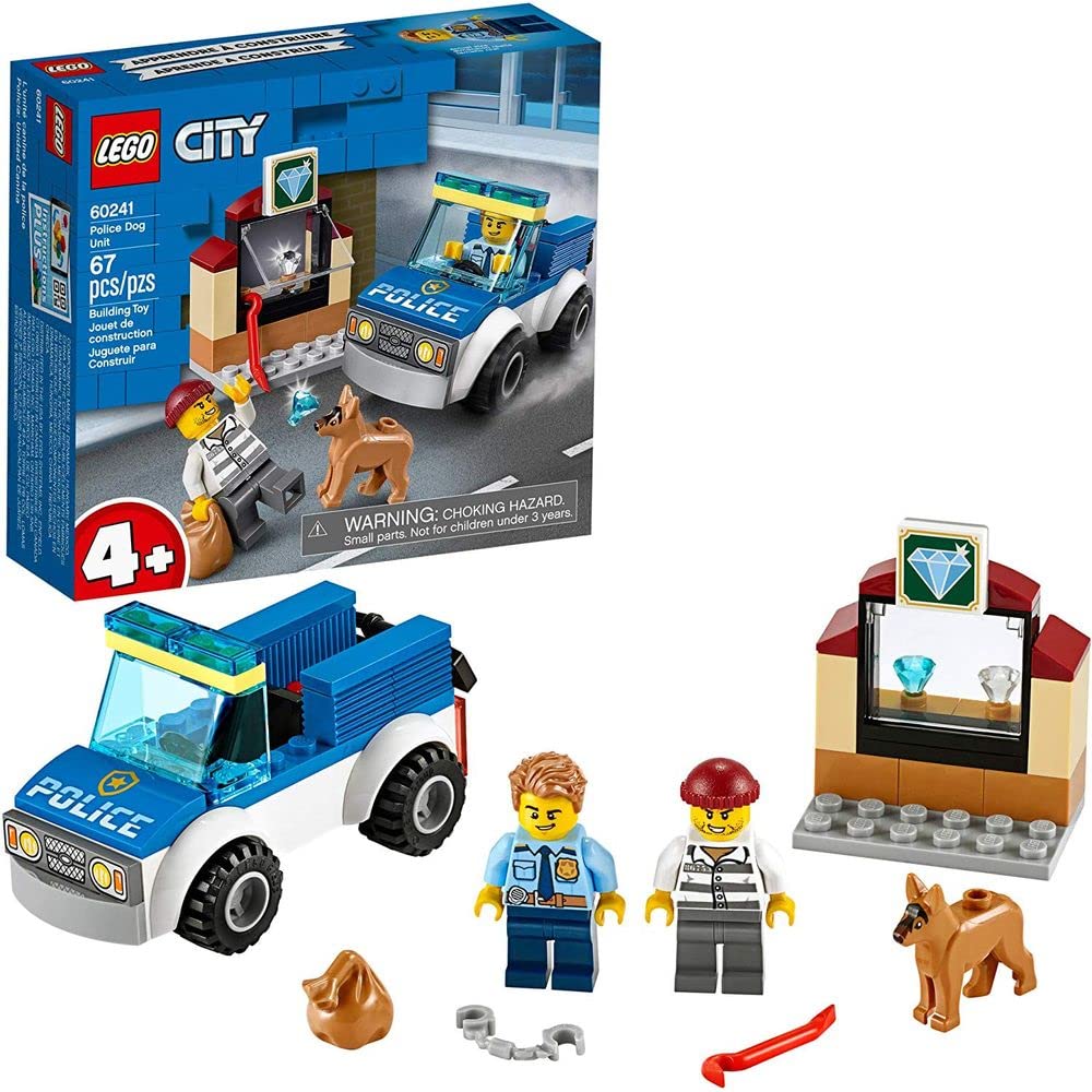 LEGO City Police Dog Unit 60241 Building Toy Set - 67 Pieces for Kids, Police Station Playset with Canine Officer & Accessories - Perfect for Creative Play & Collectors