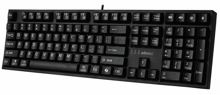Adesso EasyTouch 670 Multi-OS Mechanical Keyboard with CoPilot AI Hotkey - Perfect for Gaming, Programming & Office Work