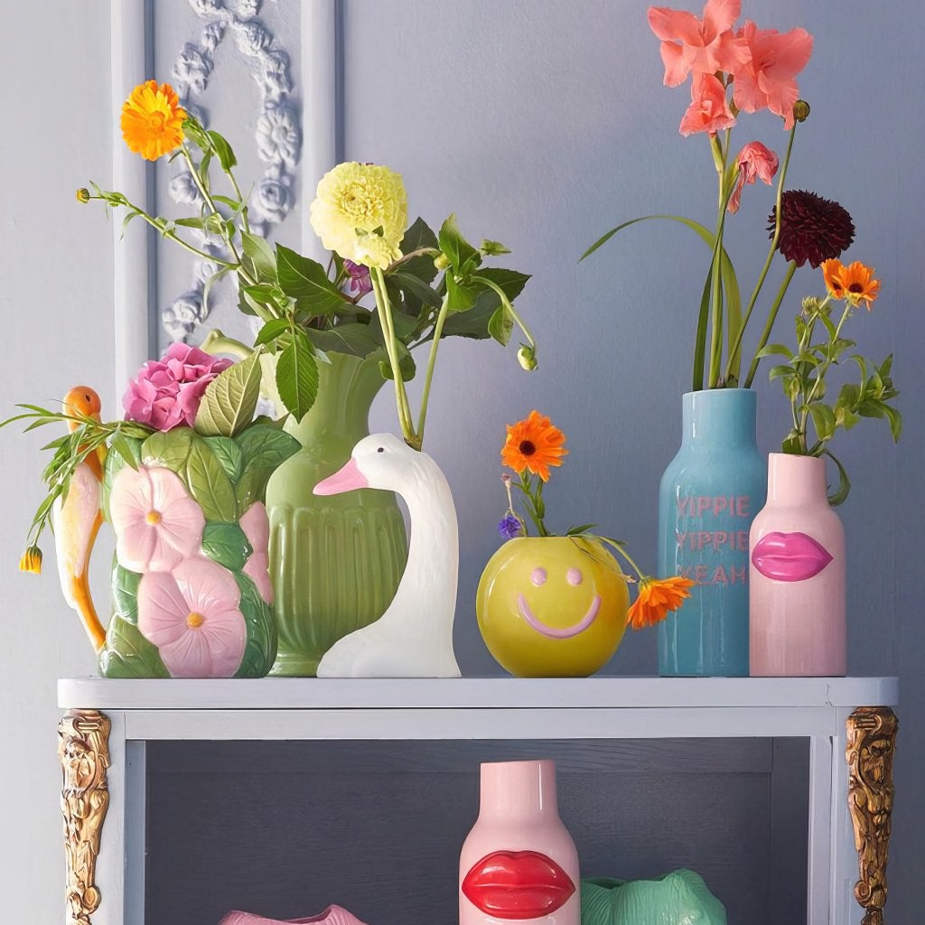 Elegant Coquette Aesthetic Goose-Shaped Ceramic Vase for Home Decor - Perfect for Living Room, Bedroom & Wedding Centerpieces