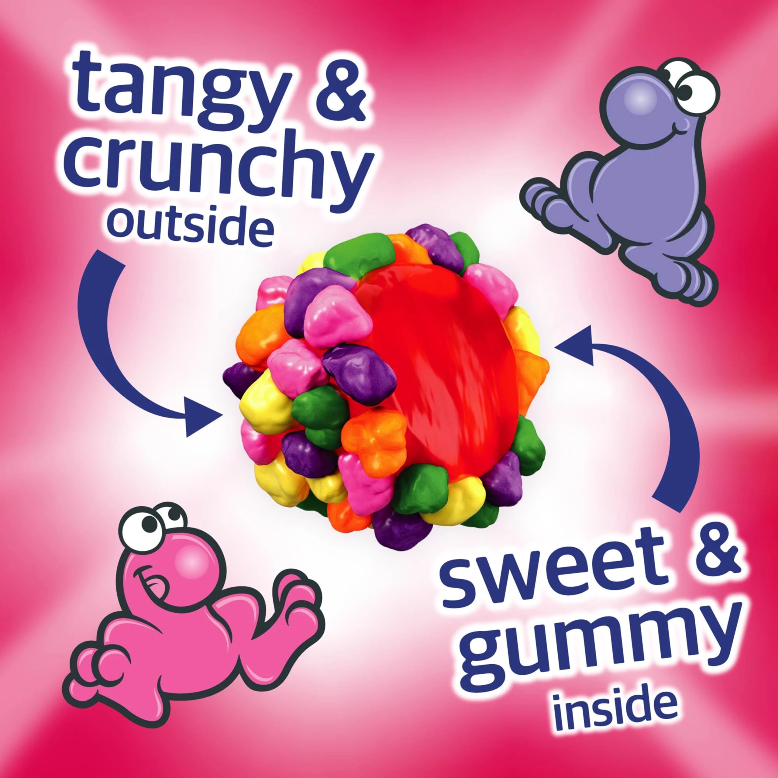 NERDS Gummy Clusters Candy - Rainbow Flavored Crunchy & Chewy Candy (18.5 oz) - Perfect for Halloween Treats, Party Favors & Movie Night Snacks