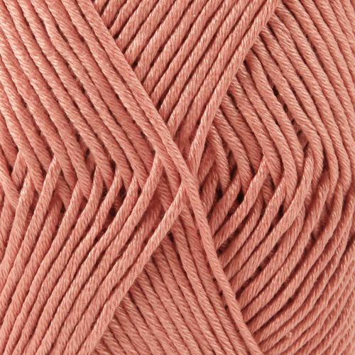 Premium 100% Cotton Yarn for Knitting & Crocheting - 3 Light, DK, Worsted Weight - Drops Muskat - 1.8oz/109yds per Ball (81 Clay) - Perfect for Baby Clothes, Summer Tops & Lightweight Blankets
