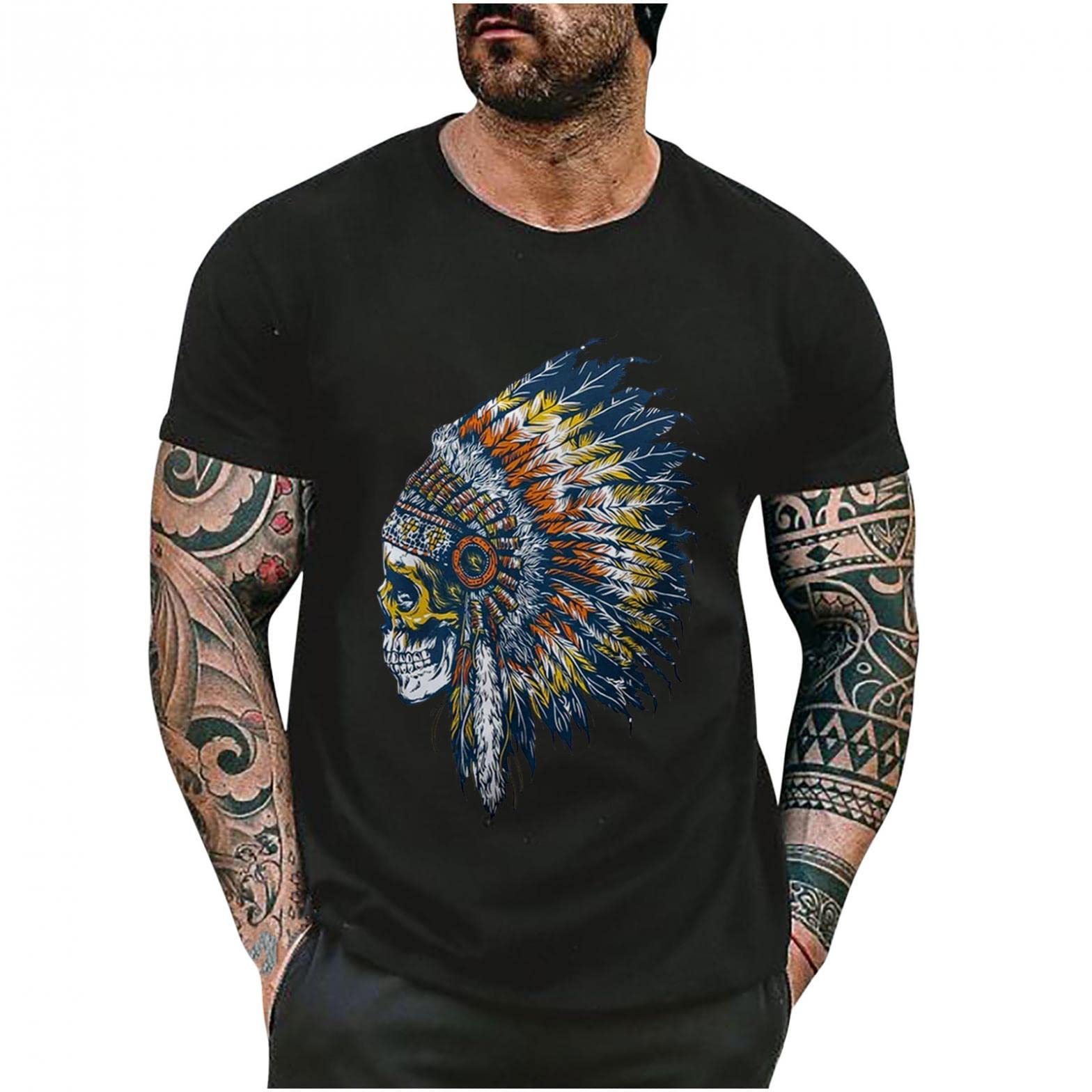Cool Graphic T-Shirts for Men - Fashion Crew Neck Short Sleeve Casual Streetwear Art Tees | Perfect for Everyday Wear, Street Style & Gifts