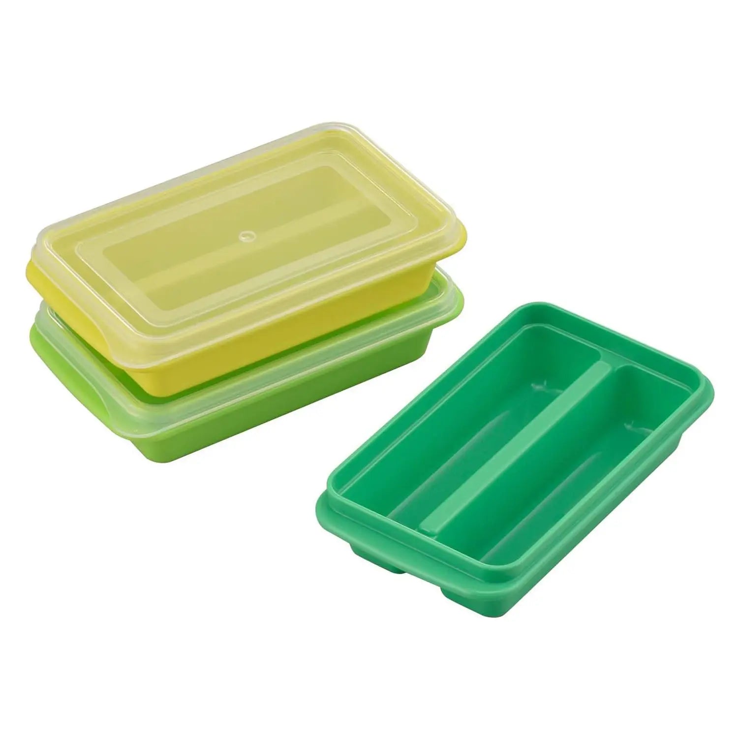 Ebisu Polypropylene Ice Cube Trays - Set of 3 (2 Pieces Each) | BPA-Free, Flexible & Durable for Cocktails, Smoothies & Beverages