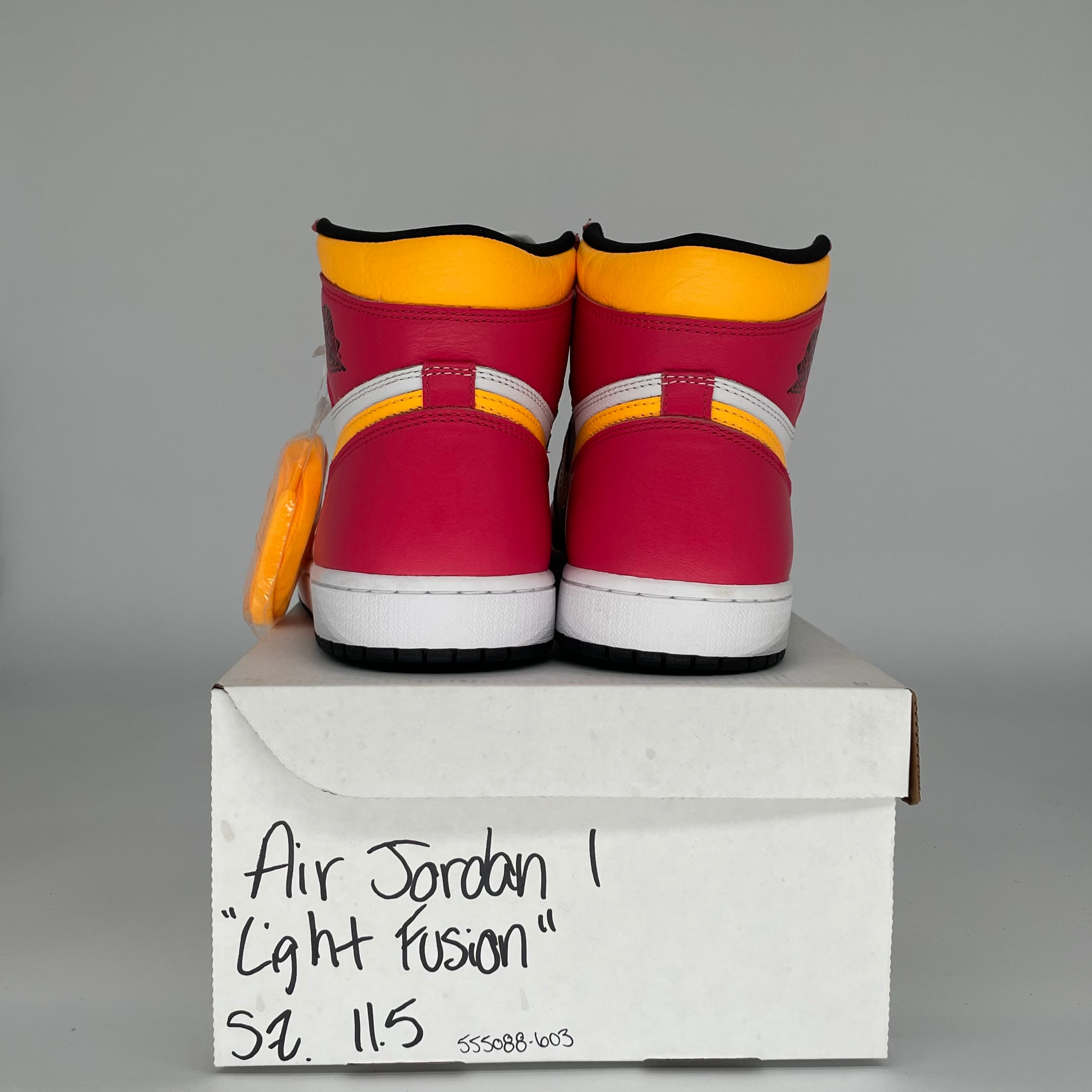AIR JORDAN 1 Retro High OG Light Fusion Red Men's Basketball Shoes Size 11.5 - Style 555088-603 | Sneakers for Streetwear, Sports & Casual Outfits