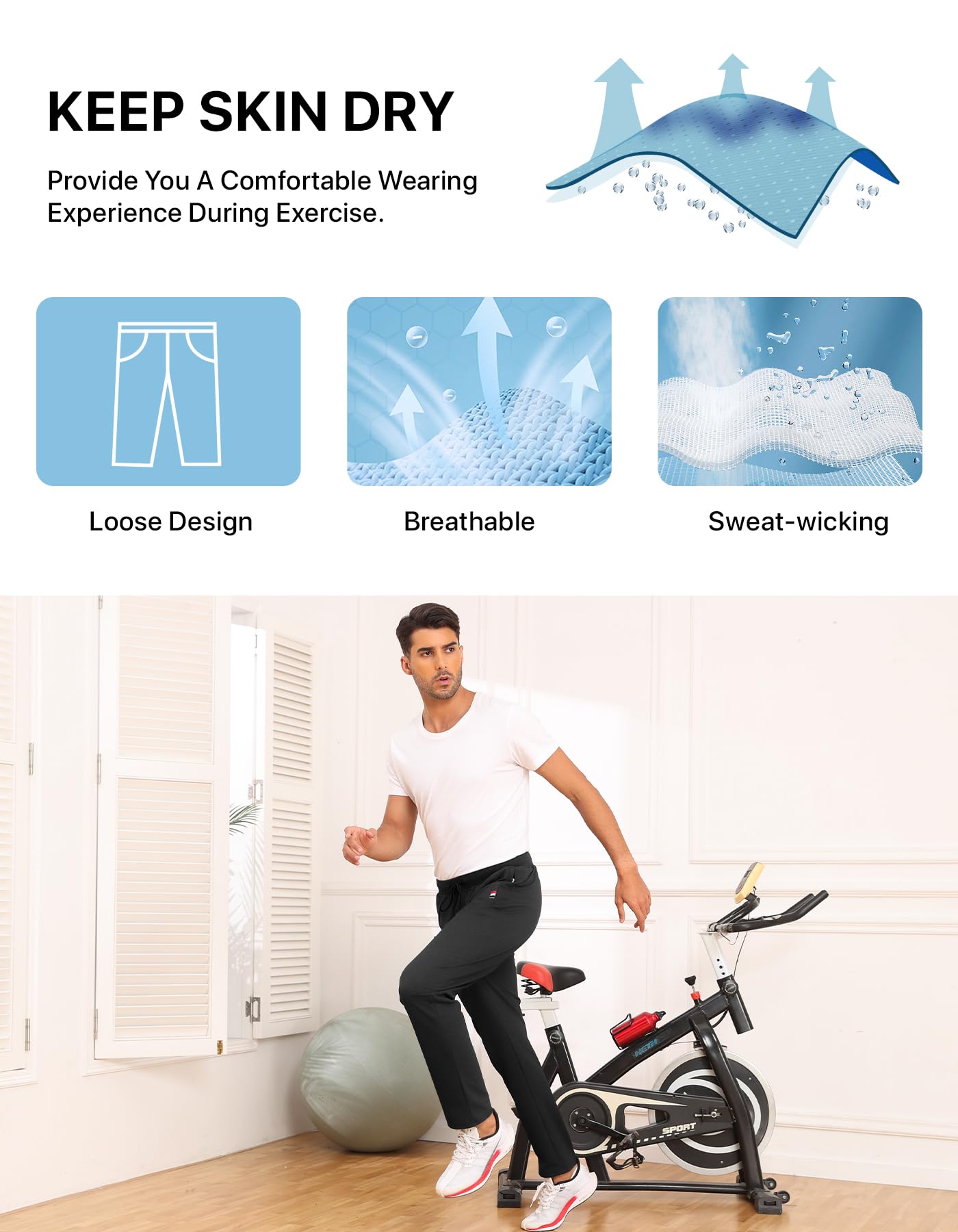 **YUTYTH Men's Cotton Joggers - Breathable Tracksuit Pants with Zip Pocket & Elastic Waistband for Gym Running, Workout & Casual Wear**
