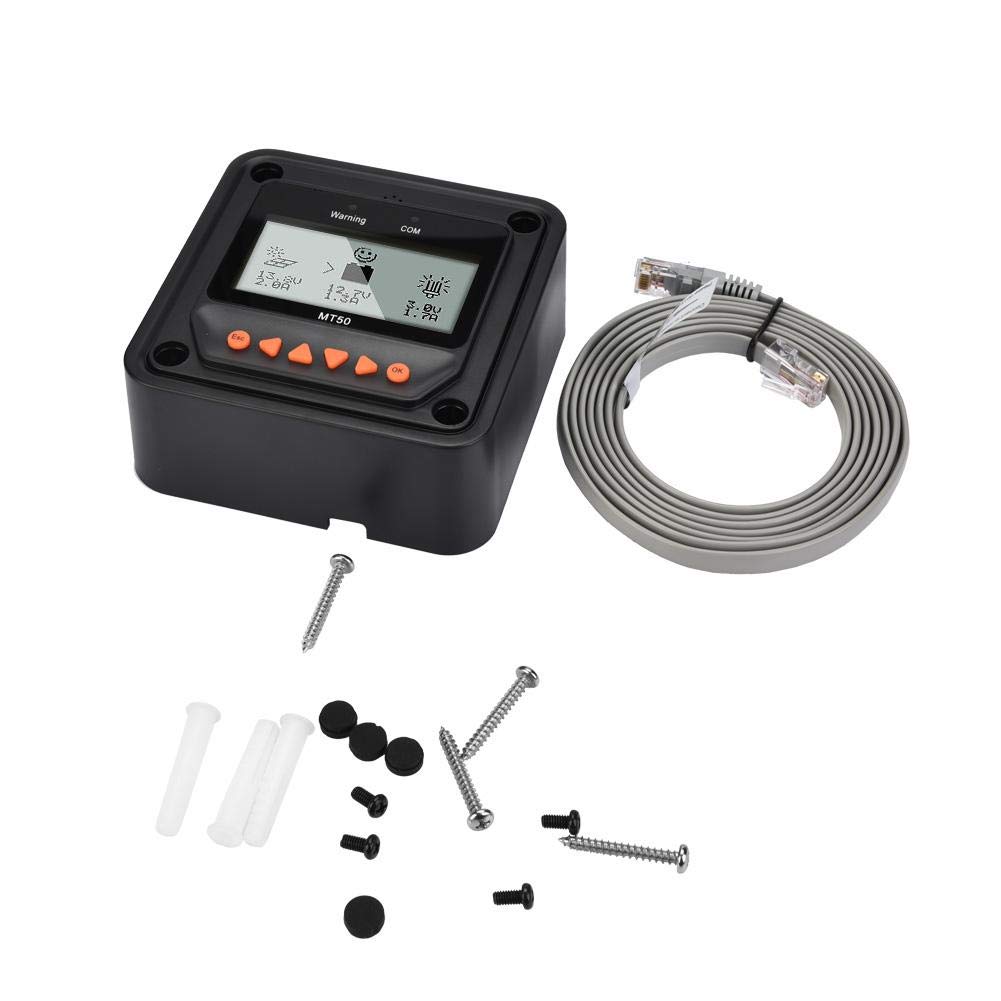 Tracer A BN Solar Charge Controller - MT-50 Remote Meter with LCD Display for Solar Power System Monitoring | Compatible with Viewstar & Industrial Connectors | Perfect for Off-Grid, RV, Marine & Home Solar Energy Systems