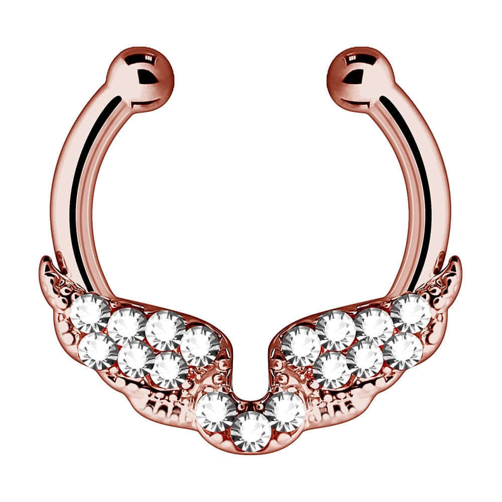 Red Lips Rose Gold Nose Ring Hoop - Elegant Body Jewelry for Women | Perfect for Parties, Festivals & Everyday Wear (WH022)
