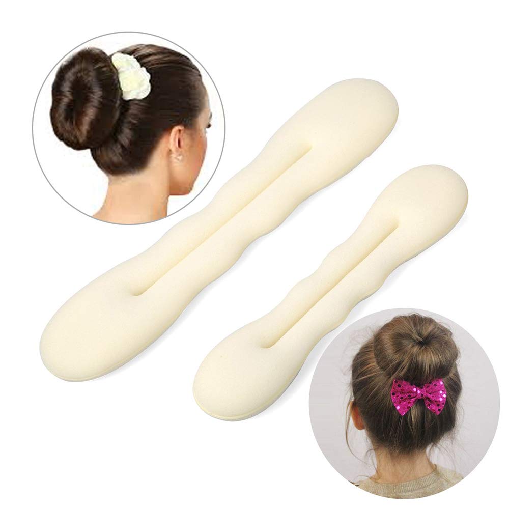 Blonde Hair Bun Maker Kit - Large, Medium & Small Donut Bun Insert for Women & Girls - DIY Hair Styling Accessories for Parties, Weddings & Everyday Hairstyles