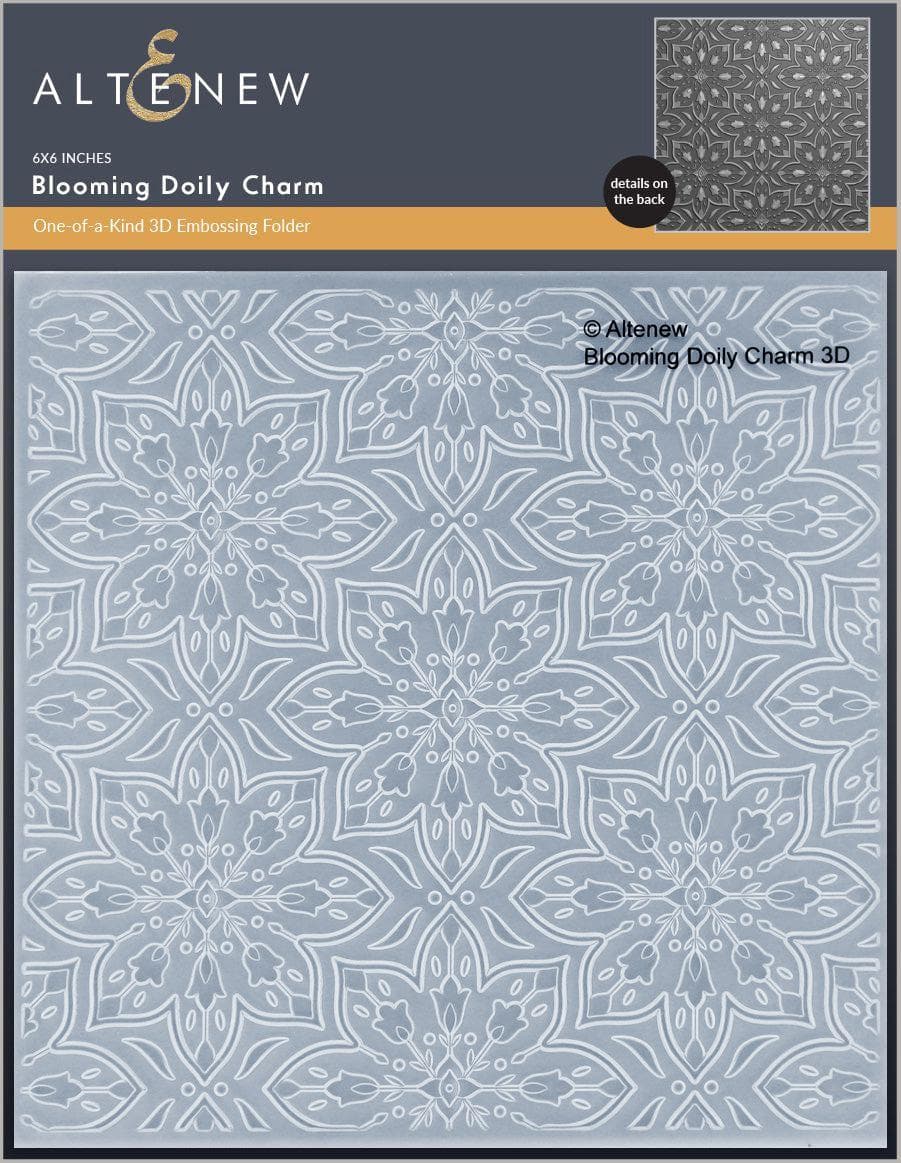 Blooming Doily Charm 3D Embossing Folder for Card Making - DIY Scrapbooking & Paper Crafting Supplies