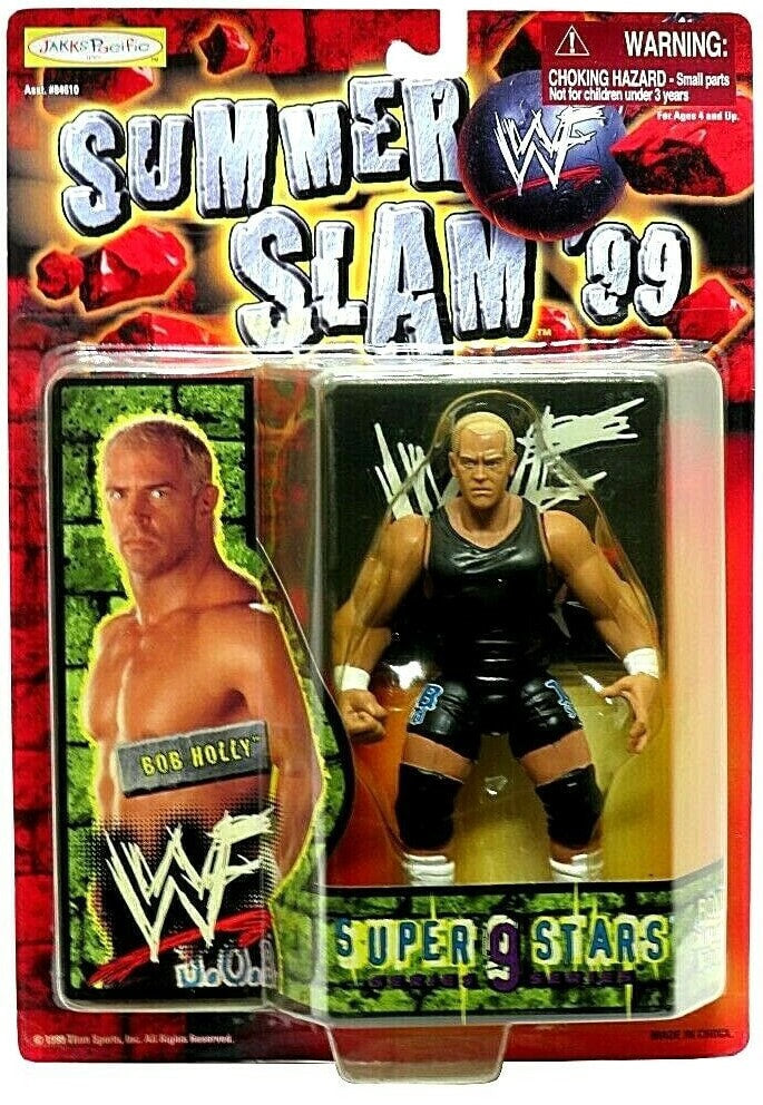 1999 WWF Jakks Pacific Superstars Series 9 Bob Holly Wrestling Action Figure - Collectible Vintage WWE Toy for Fans & Display - Perfect for Wrestling Memorabilia Collections & Nostalgic Gift Giving