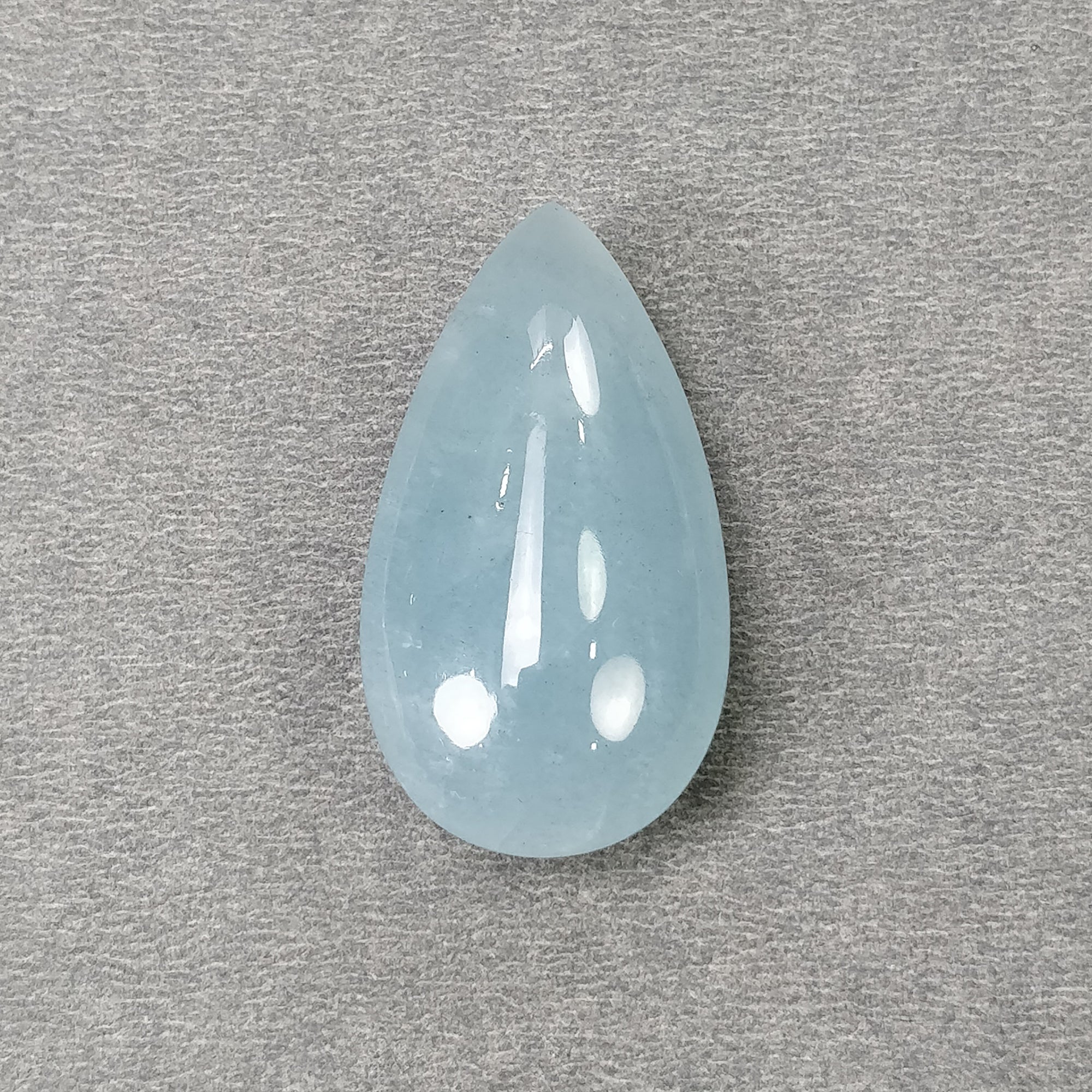 Natural Blue Aquamarine Gemstone Cabochon - 51.55cts Untreated Pear Shape (35x19.5mm) for Jewelry Making, Pendants & Healing Crystals